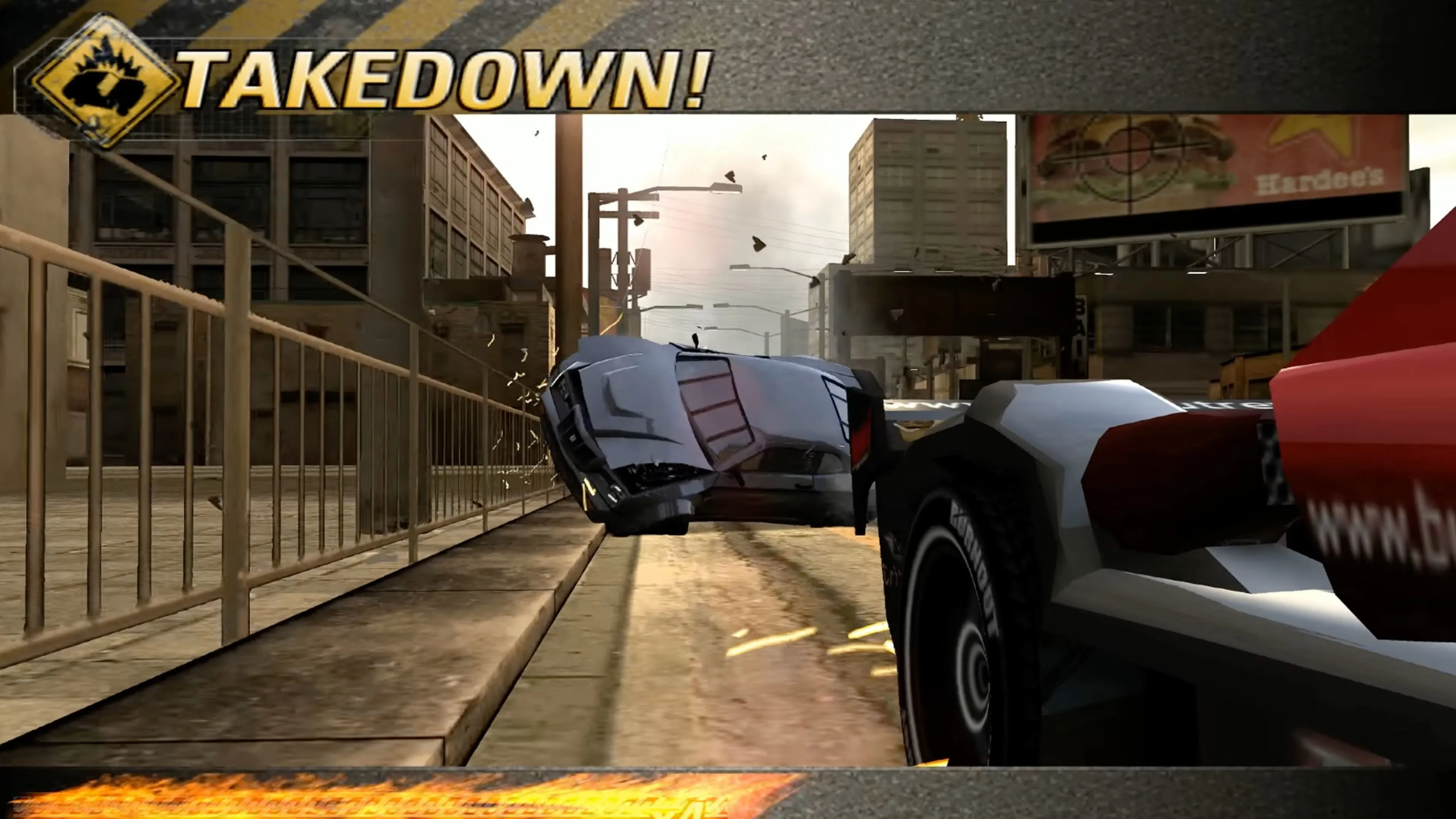 Một pha Takedown mãn nhãn trong game Burnout Revenge
