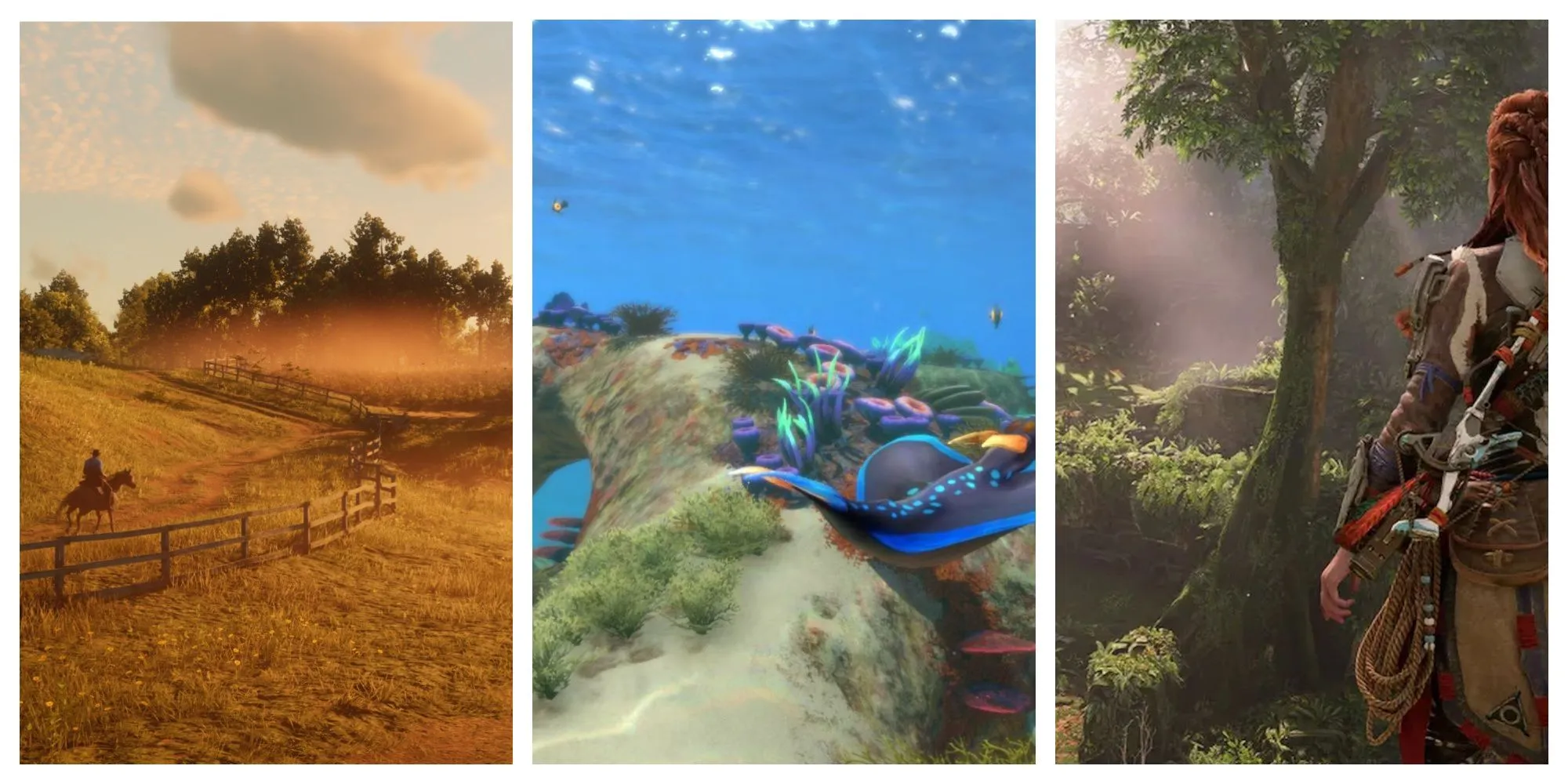 Một số game có hệ sinh thái phong phú: Red Dead Redemption 2, Subnautica, Horizon Zero Dawn
