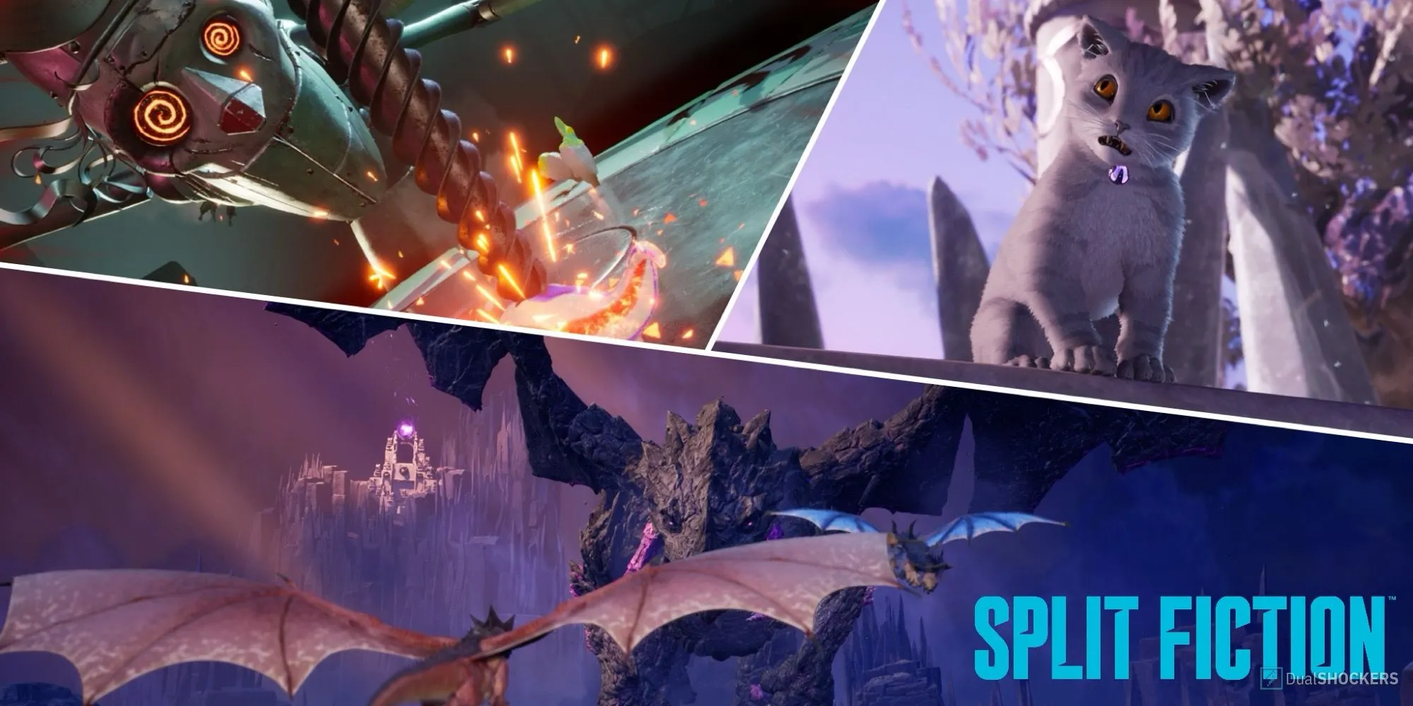 Một trận đấu boss hoành tráng trong game co-op Split Fiction