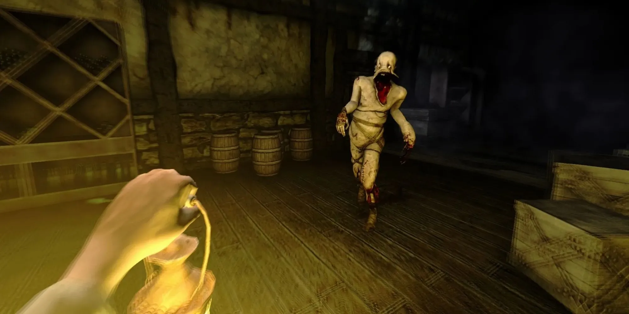 Một trong những sinh vật đáng sợ săn lùng người chơi trong lâu đài u ám của game kinh dị Amnesia: The Dark Descent