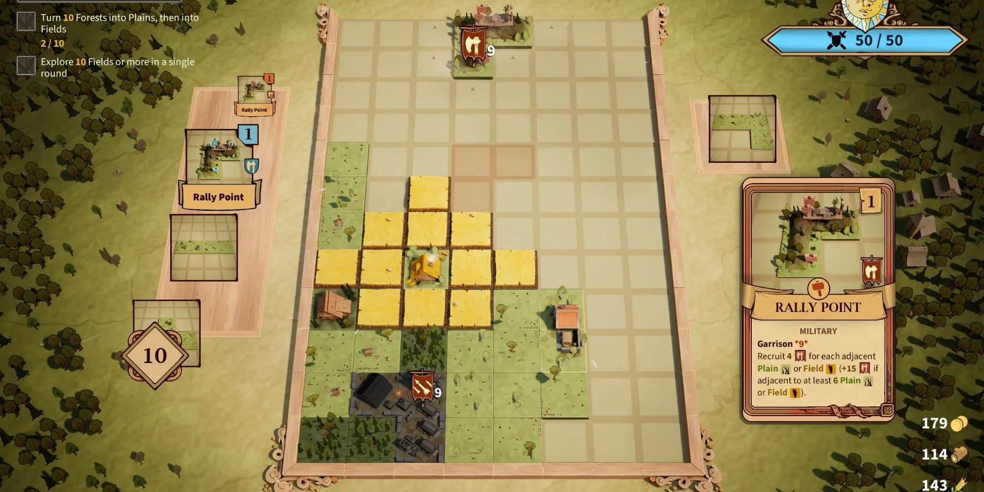 Một ví dụ về hiệu ứng synergy trong game Drop Duchy