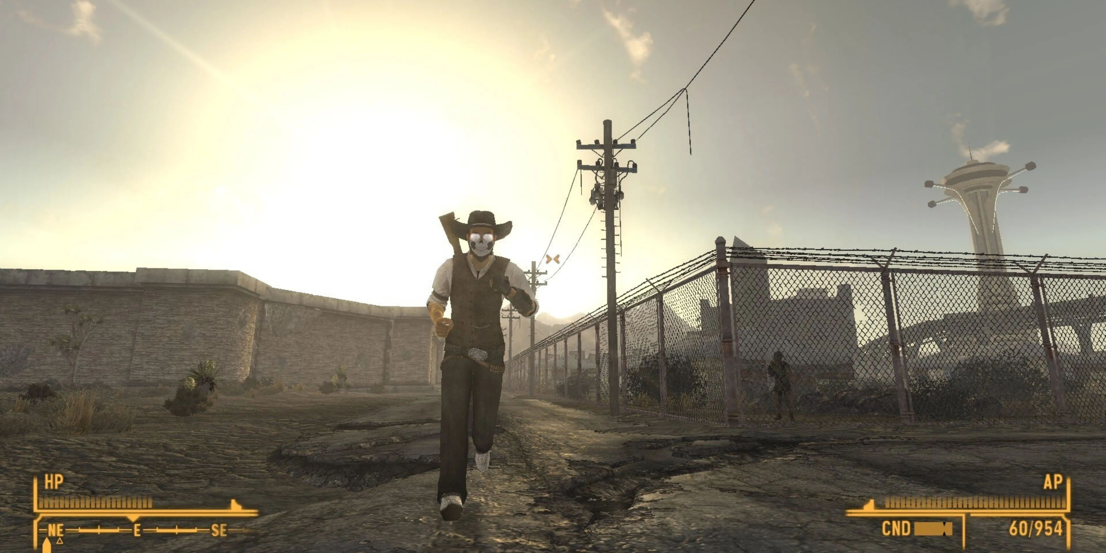 Nhân vật khám phá thế giới hậu tận thế của Fallout New Vegas cùng những bản nhạc country cổ điển
