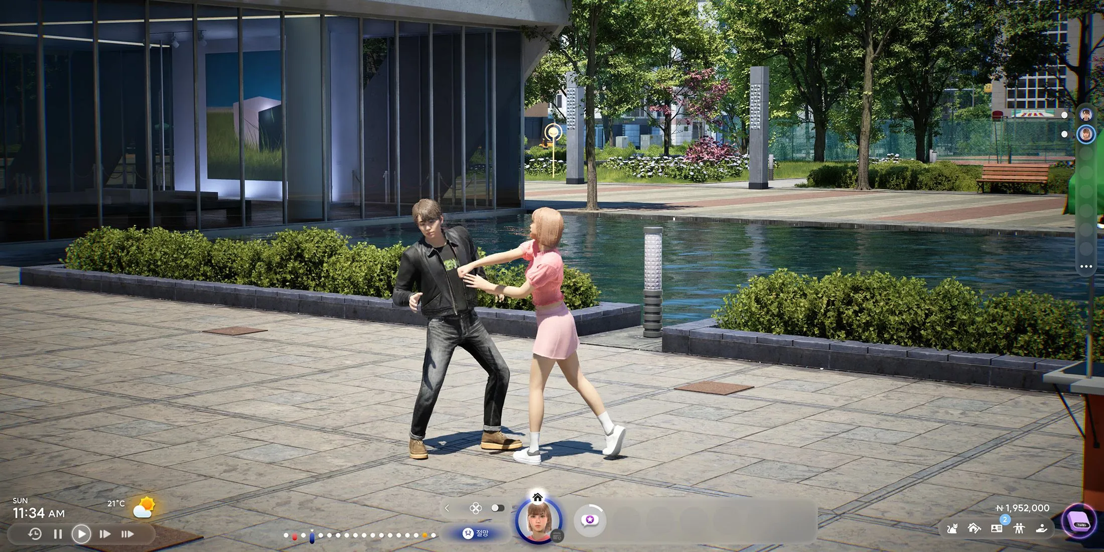 Nhân vật nữ được tạo hình chi tiết trong game inZOI với trang phục hiện đại