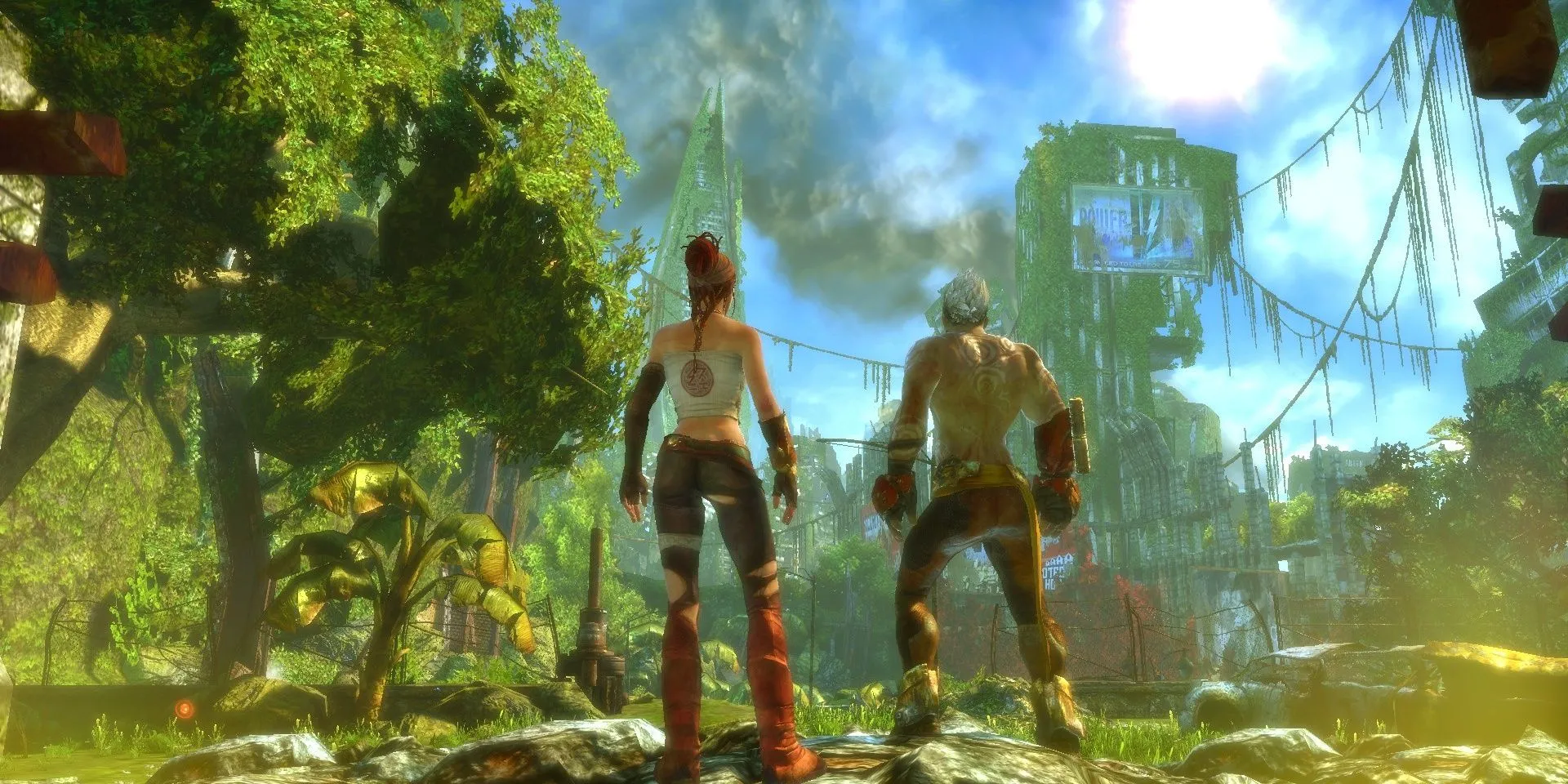 Nhân vật Trip và Monkey trong một phân cảnh của Enslaved: Odyssey to the West