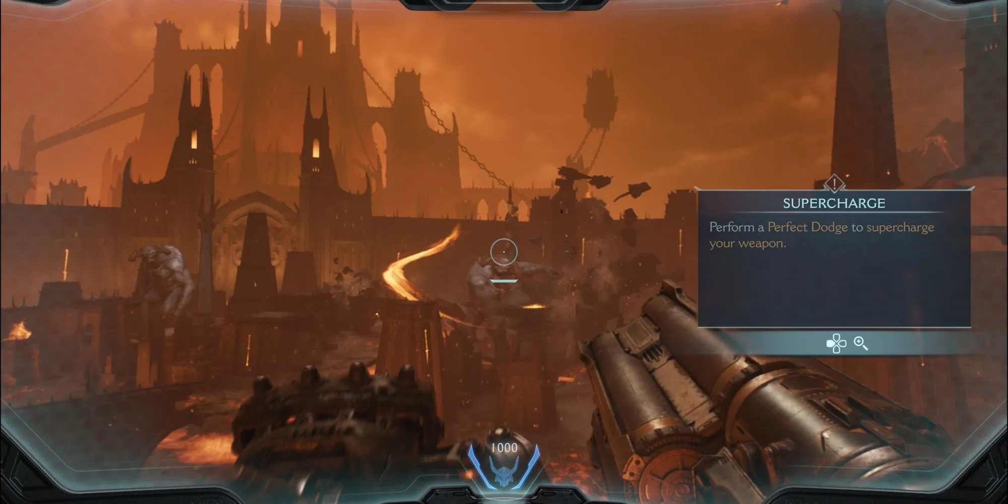Screenshot cảnh điều khiển Atlan (robot khổng lồ) trong chương 11 Hellbreaker