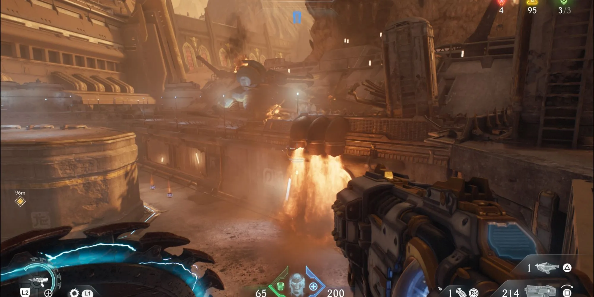Screenshot khung cảnh tại Hebeth trong chương 2 của Doom: The Dark Ages