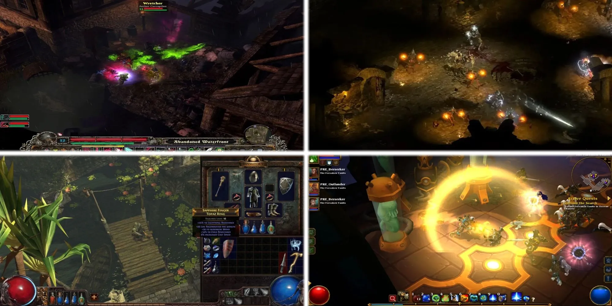 So sánh Empyreal với các game ARPG nổi tiếng như Grim Dawn, Diablo 2 Resurrected, Path of Exile và Torchlight 2