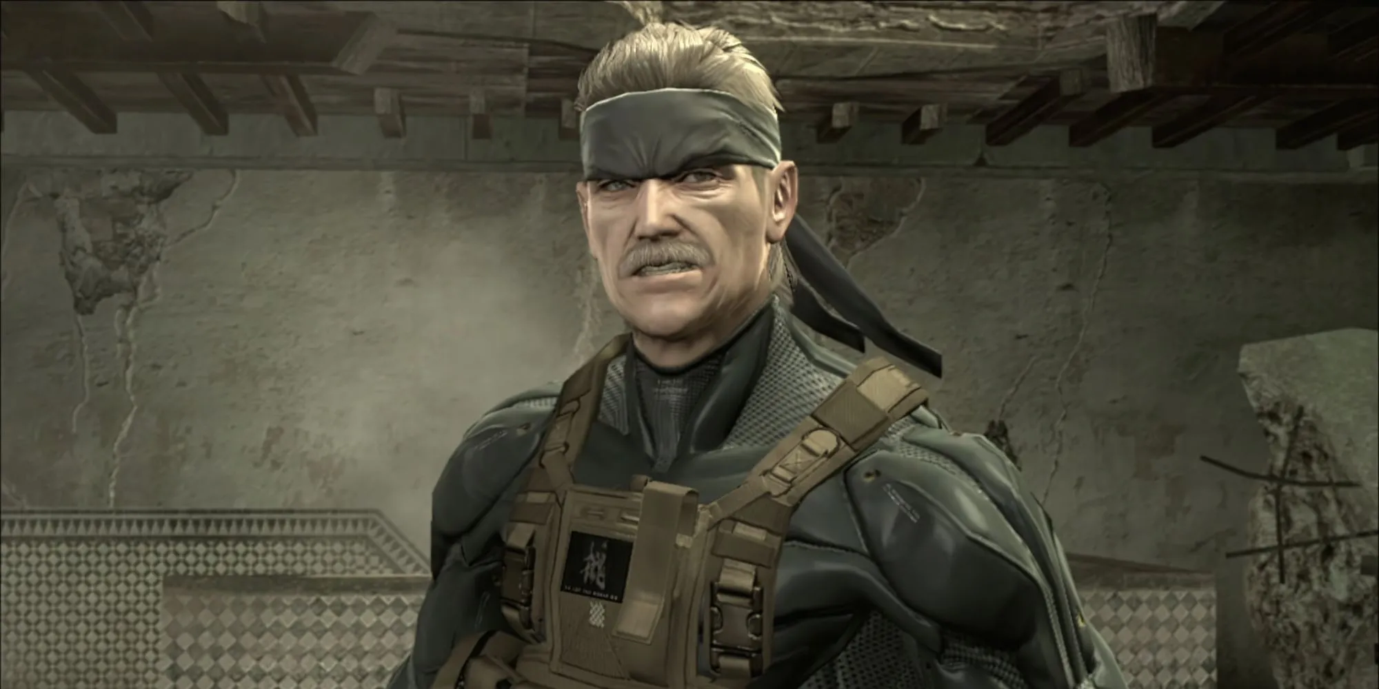 Solid Snake già nua trong hồi đầu của Metal Gear Solid 4.