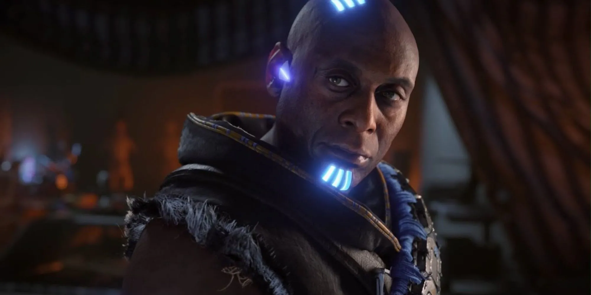 Sylens trong Horizon Zero Dawn với vẻ mặt bí ẩn, ám chỉ vai trò then chốt trong cốt truyện