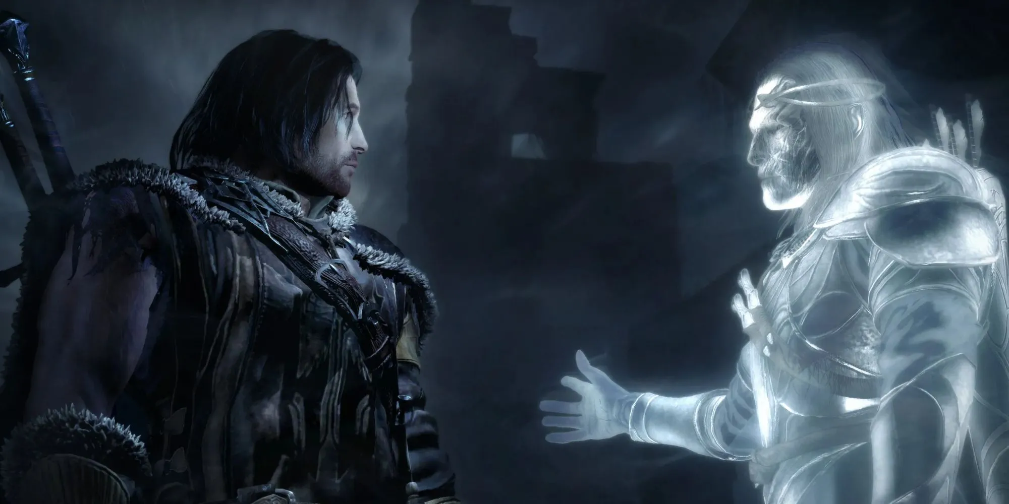 Talion, người tuần tra bị nguyền rủa, chiến đấu với đám Orc trong Middle-earth: Shadow of Mordor