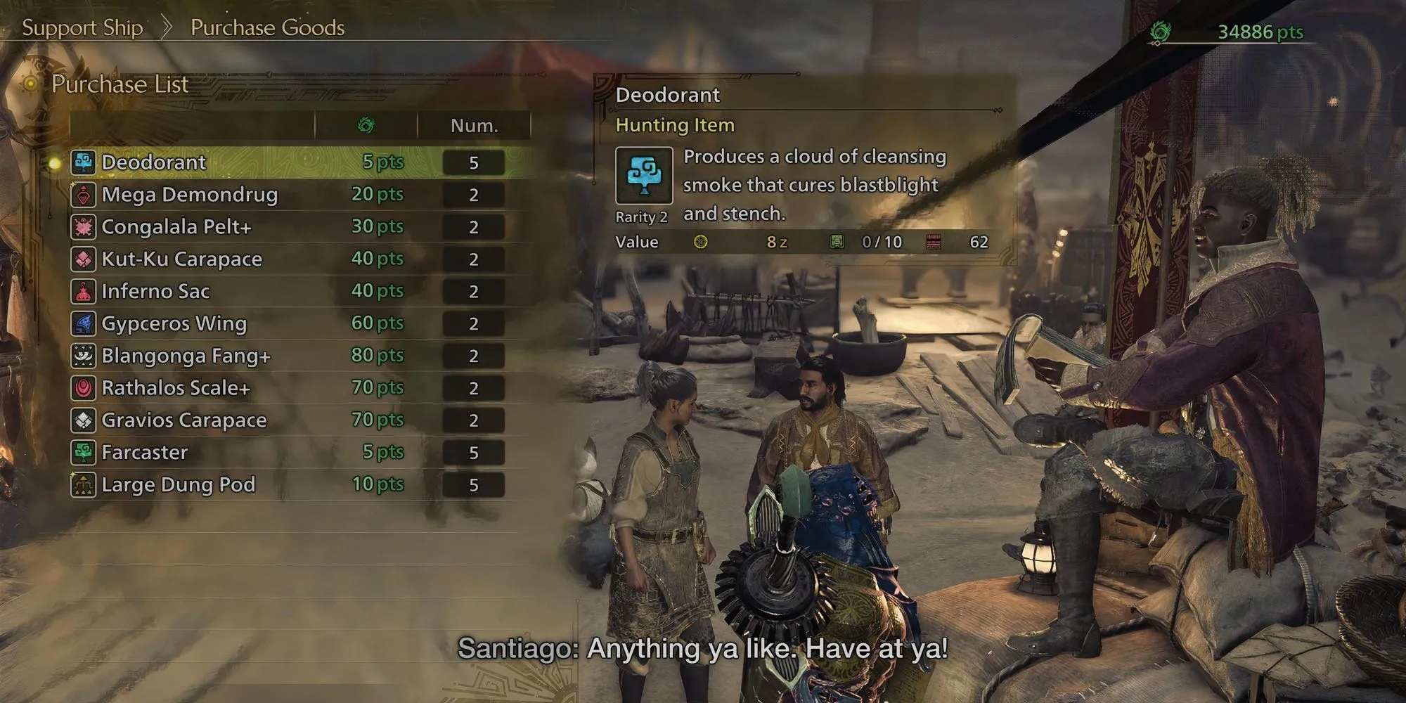 Tàu Hỗ Trợ cập bến tại Windward Plains trong Monster Hunter Wilds