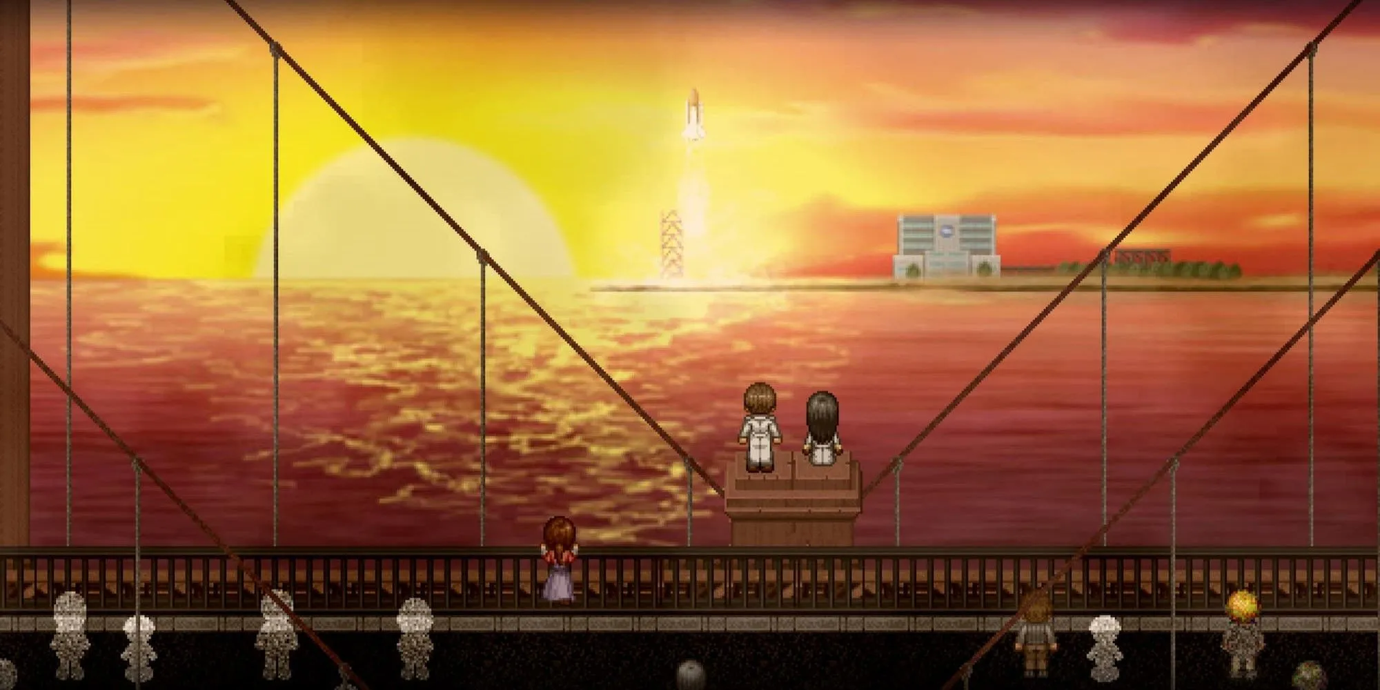 Tên lửa chuẩn bị phóng trong game To The Moon