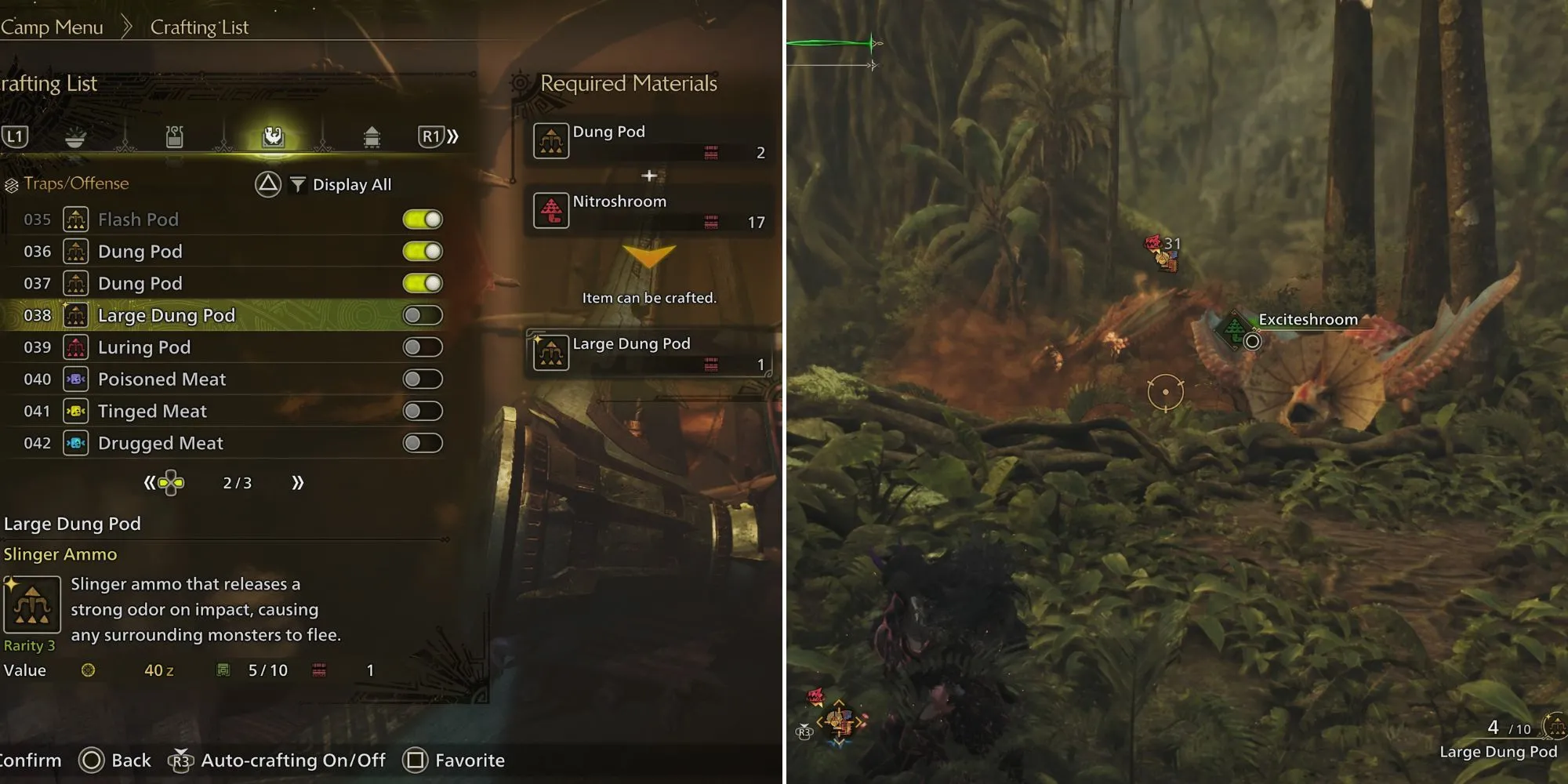 Thợ săn thực hiện chiến thuật dụ quái trong thế giới mở của Monster Hunter Wilds