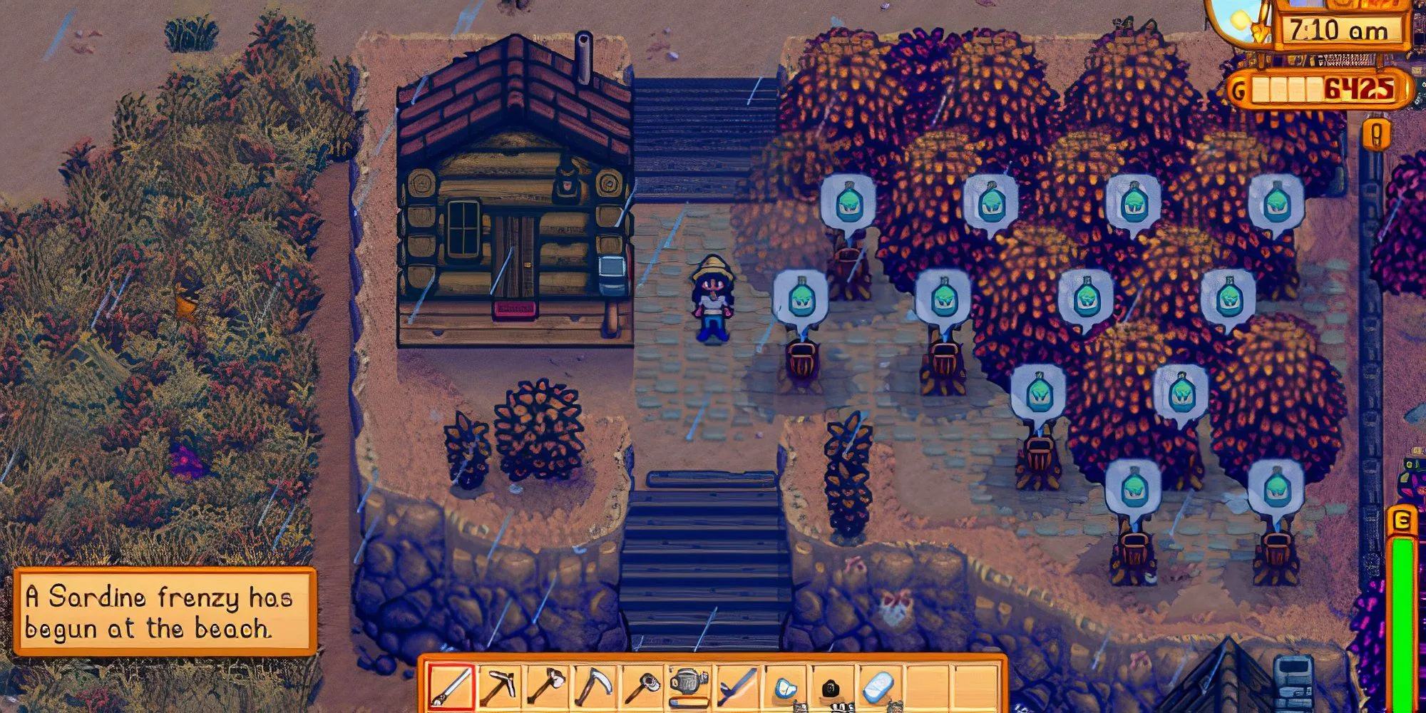 Trang trí nông trại và khu vực núi trong Stardew Valley theo chủ đề yêu thích