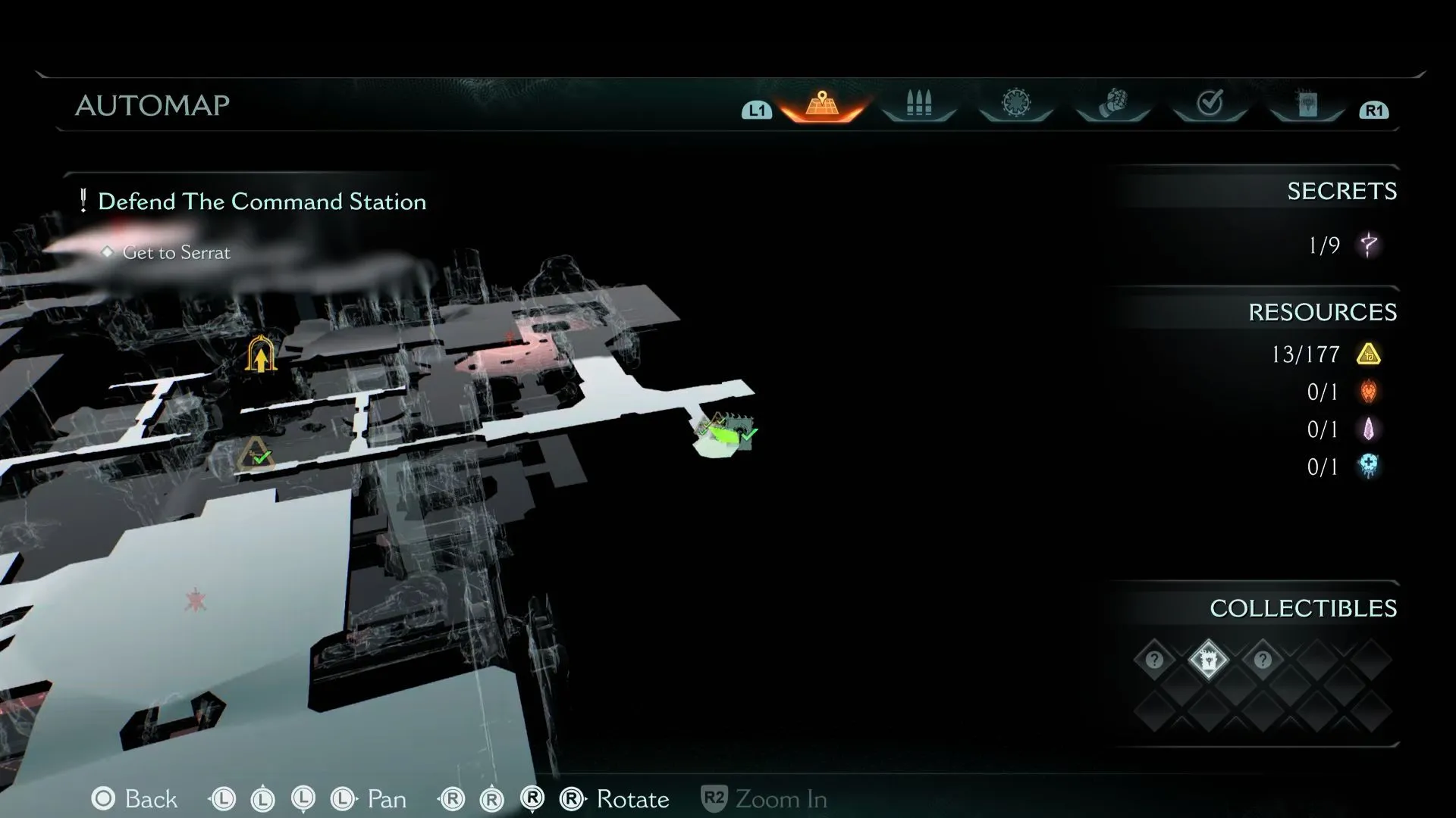 Vị trí Codex Sentinel Command Station trong buồng mở chứa vàng