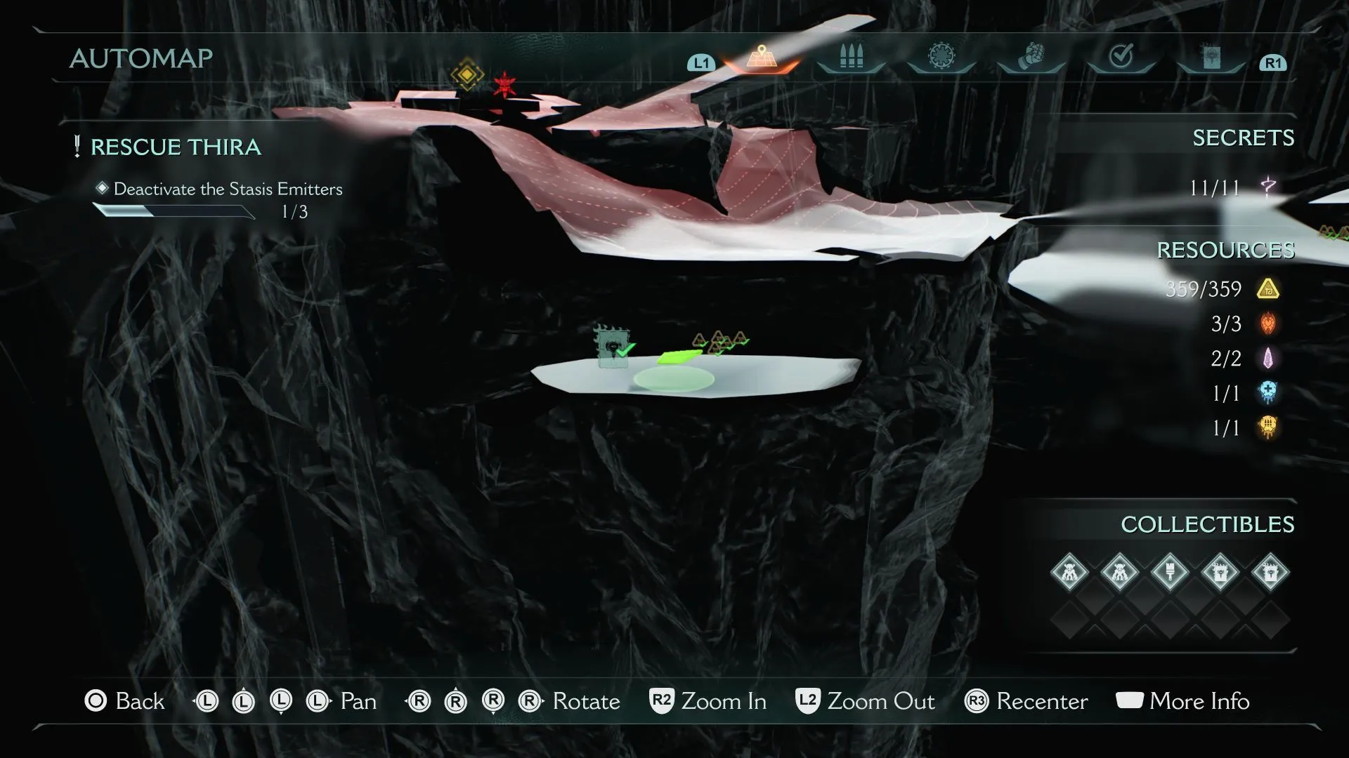 Vị trí Codex Spire of Nerathul sau khi hoàn thành Gore Puzzle