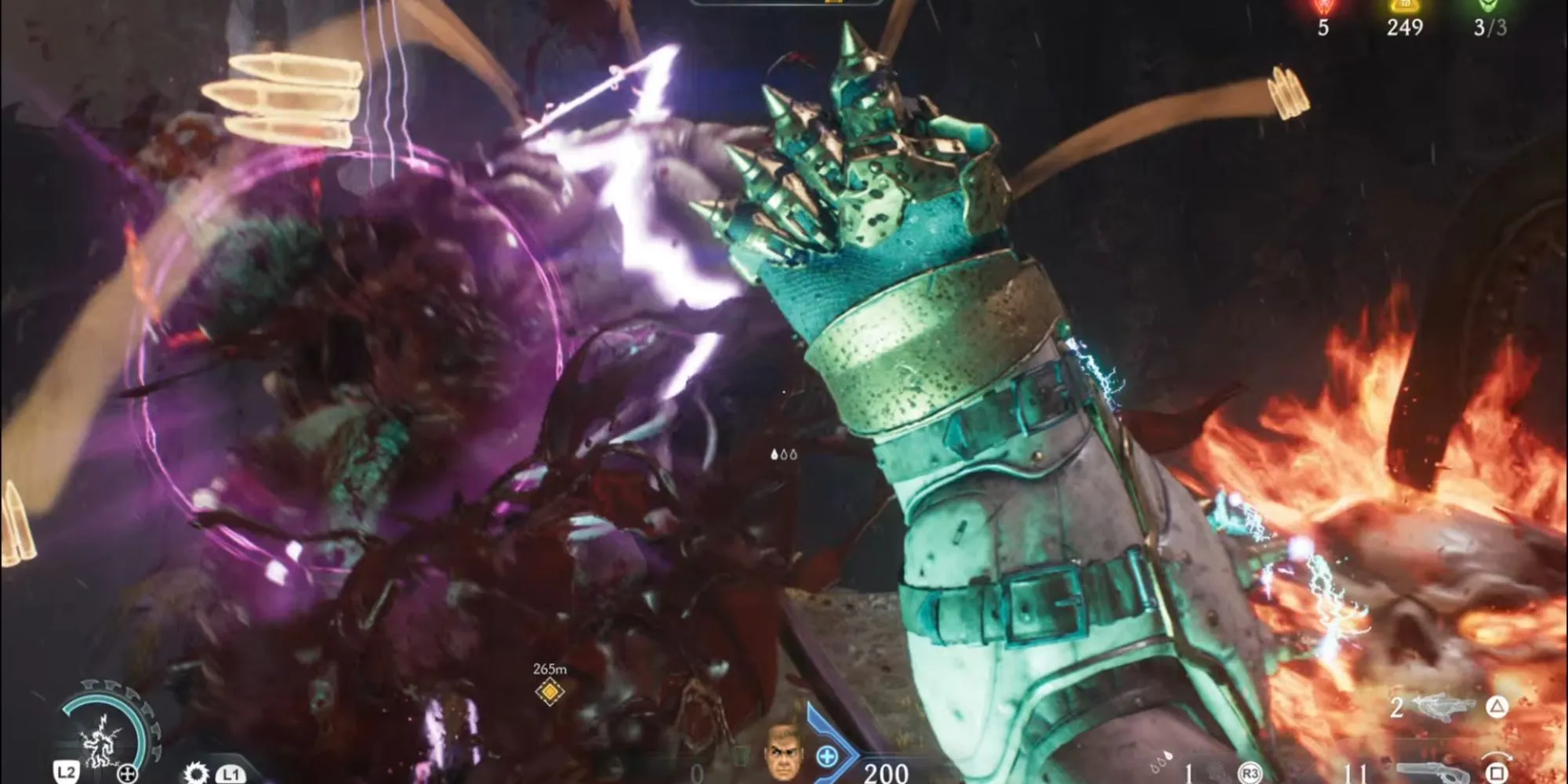 Vũ khí cận chiến Power Gauntlet trong DOOM The Dark Ages