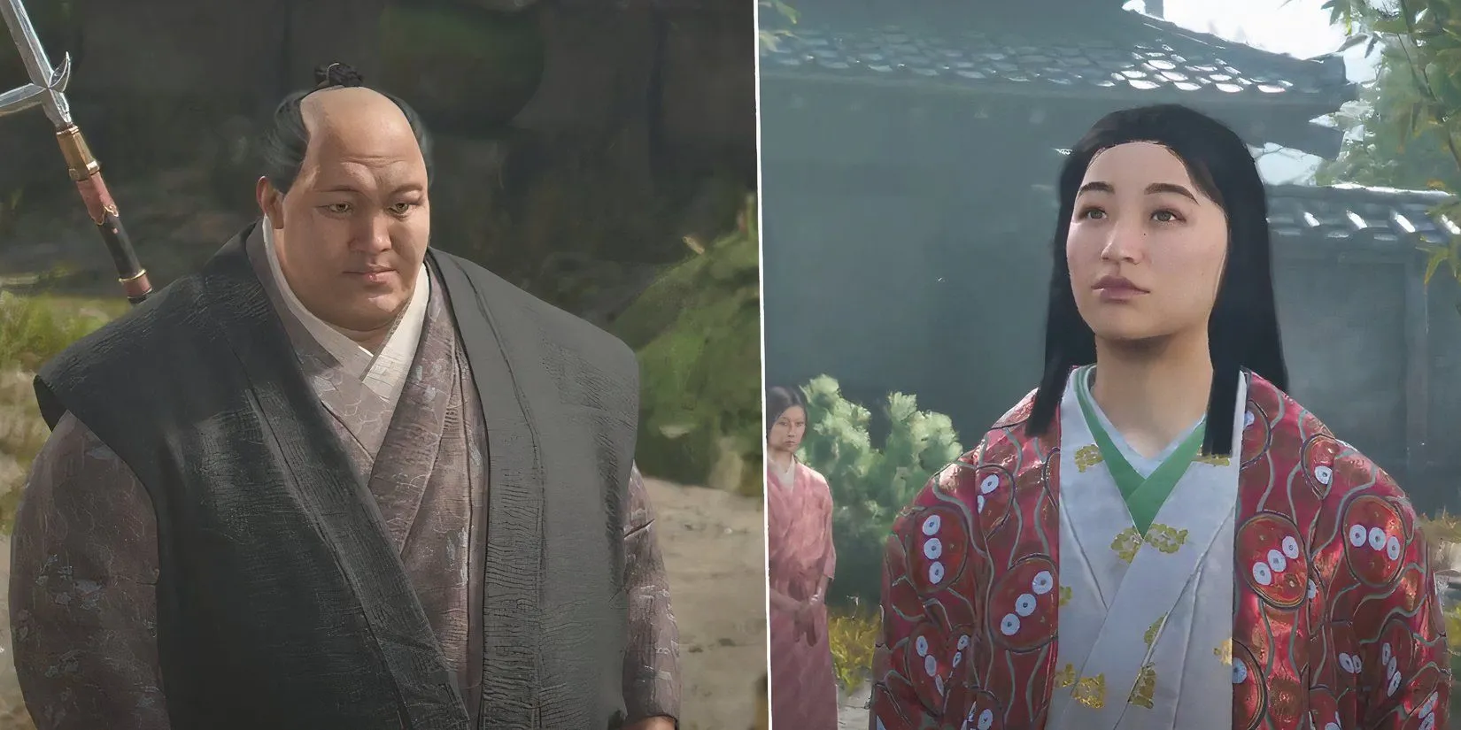 Yasuke gặp gỡ Kuma và Lady Oichi để bắt đầu nhiệm vụ The Mourner trong AC Shadows