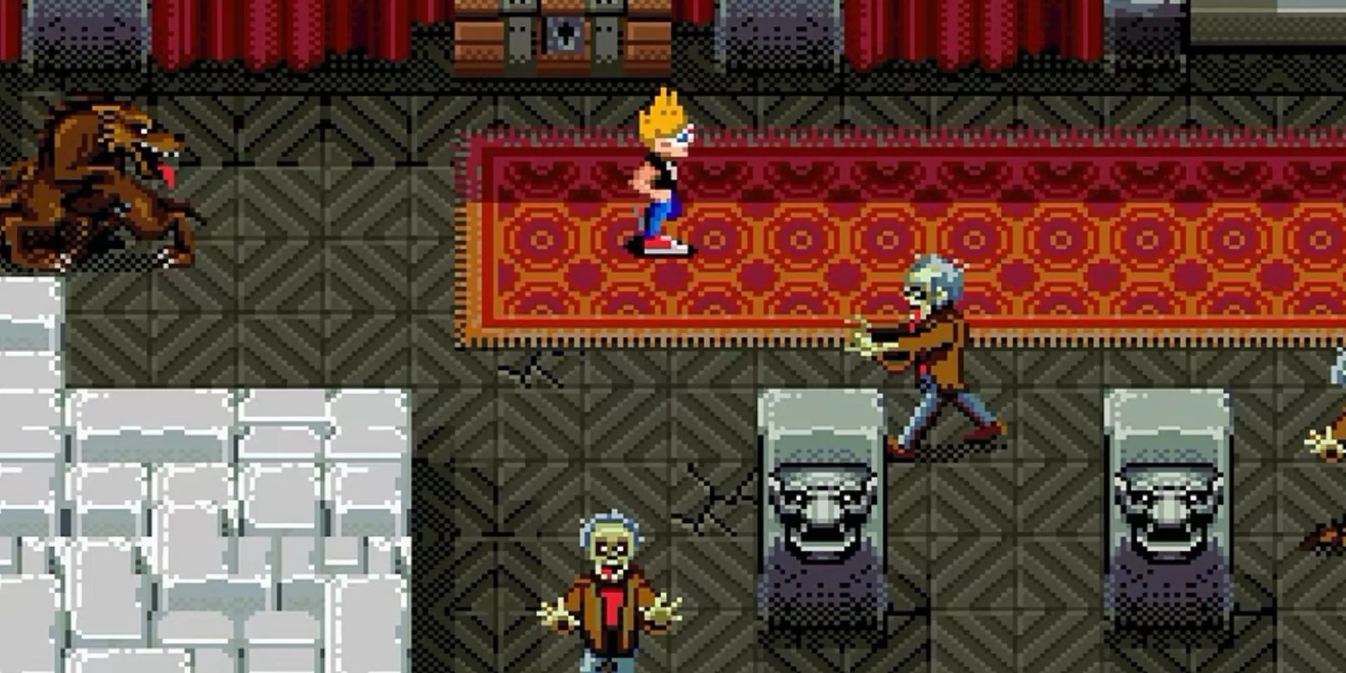 Zombie và người sói xuất hiện trong Zombies Ate My Neighbors