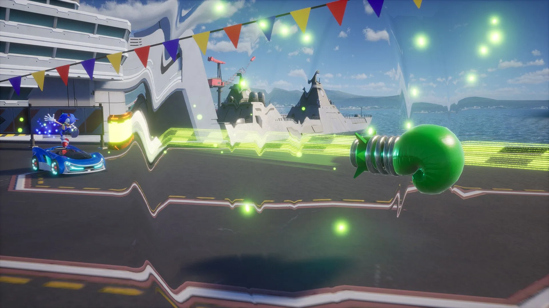 Đường đua chủ đề rừng xanh trong Sonic Racing CrossWorlds