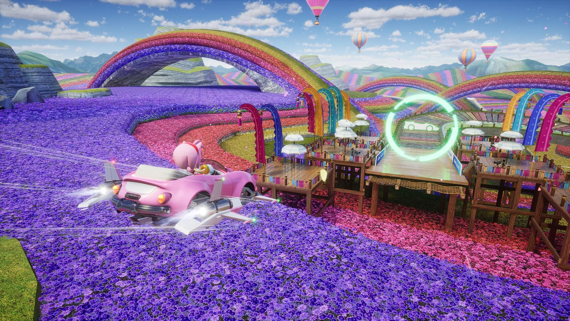 Nhân vật biểu diễn kỹ năng trong Sonic Racing CrossWorlds