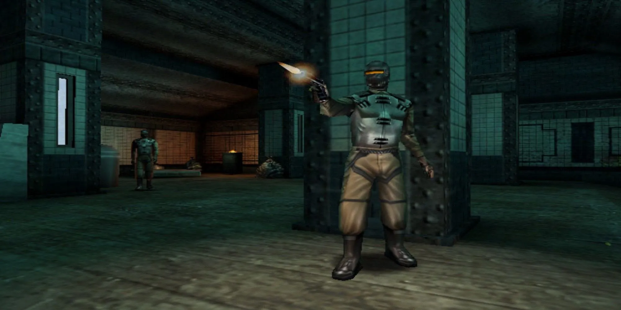 Ảnh chụp màn hình gameplay góc nhìn thứ nhất của game nhập vai Deus Ex: The Human Conspiracy