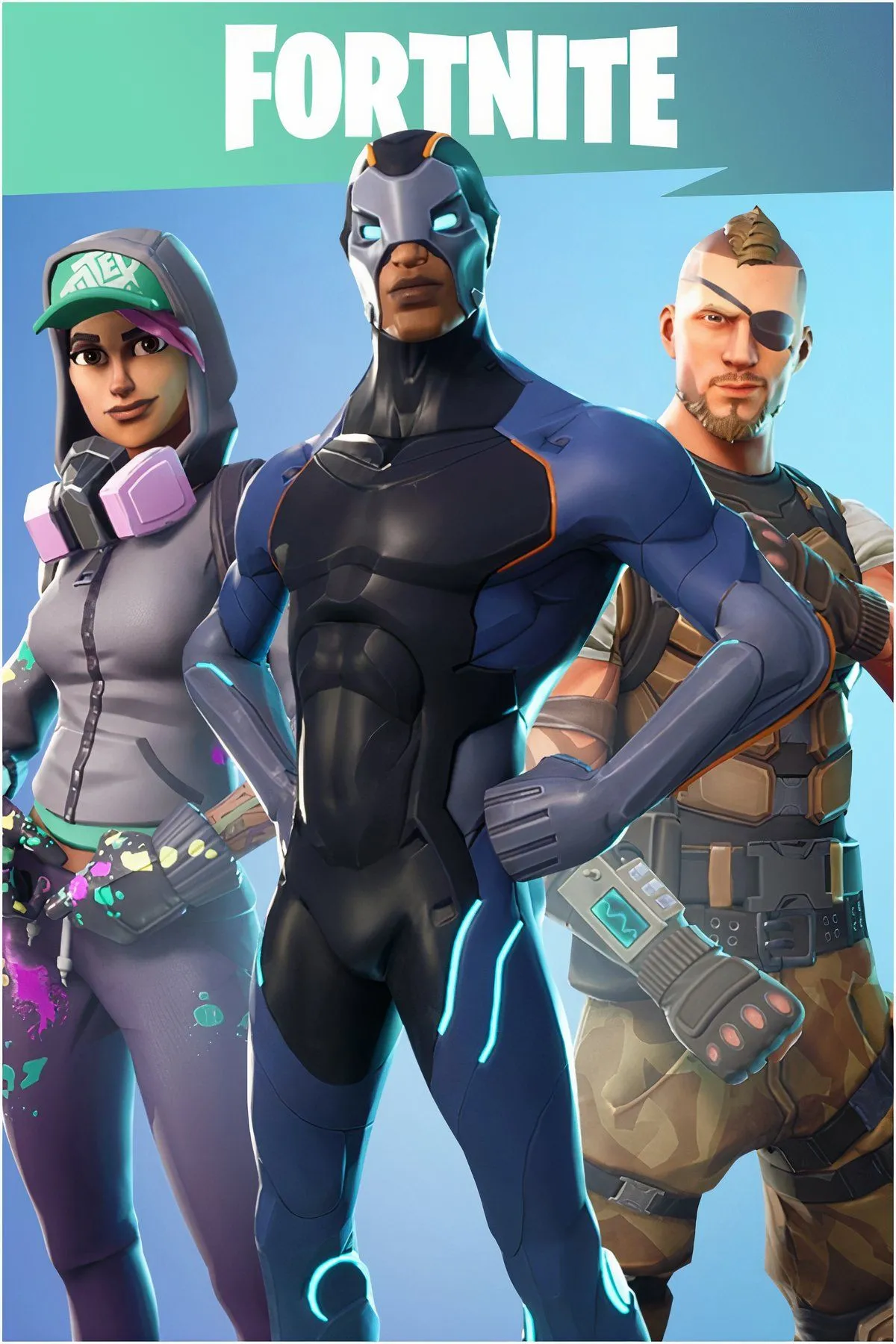Ảnh tổng hợp minh họa thế giới Fortnite với sự đa dạng các nhân vật và chế độ chơi, phản ánh tiềm năng mở rộng IP qua Unreal Engine 5.
