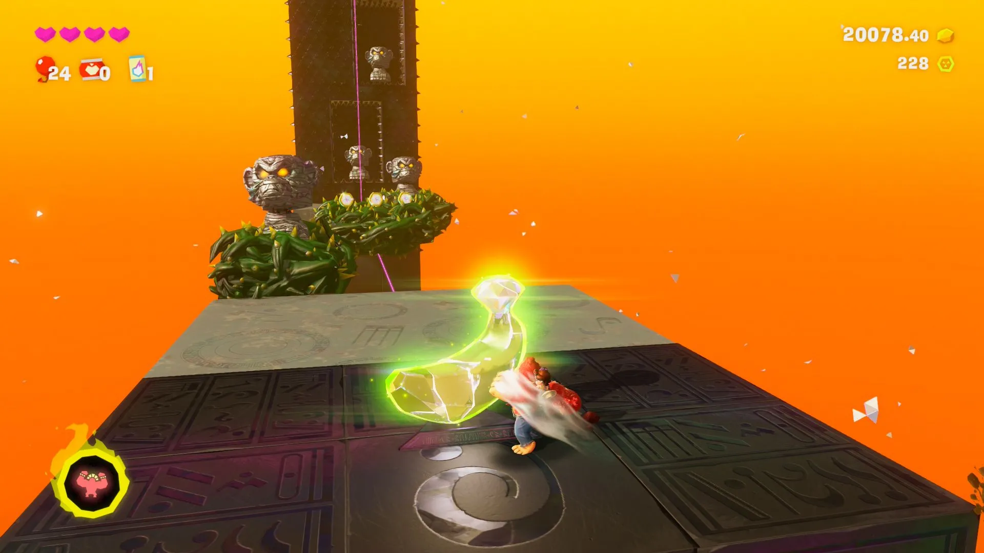Banandium Gem thứ hai nằm lộ thiên giữa màn Stompy Ascent trong Donkey Kong Bananza