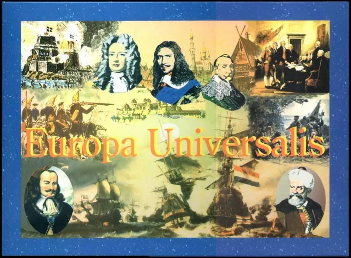 Bìa của phiên bản board game Europa Universalis phát hành năm 1993, tiền thân của tựa game chiến thuật máy tính nổi tiếng.