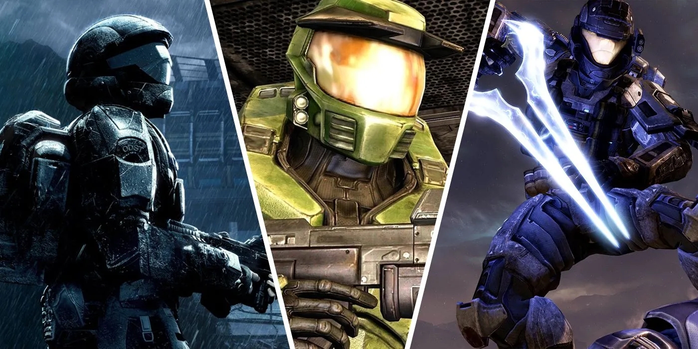 Bộ ba nhân vật chủ chốt từ Halo ODST, Halo CE và Halo Reach đại diện cho bộ sưu tập Master Chief Collection