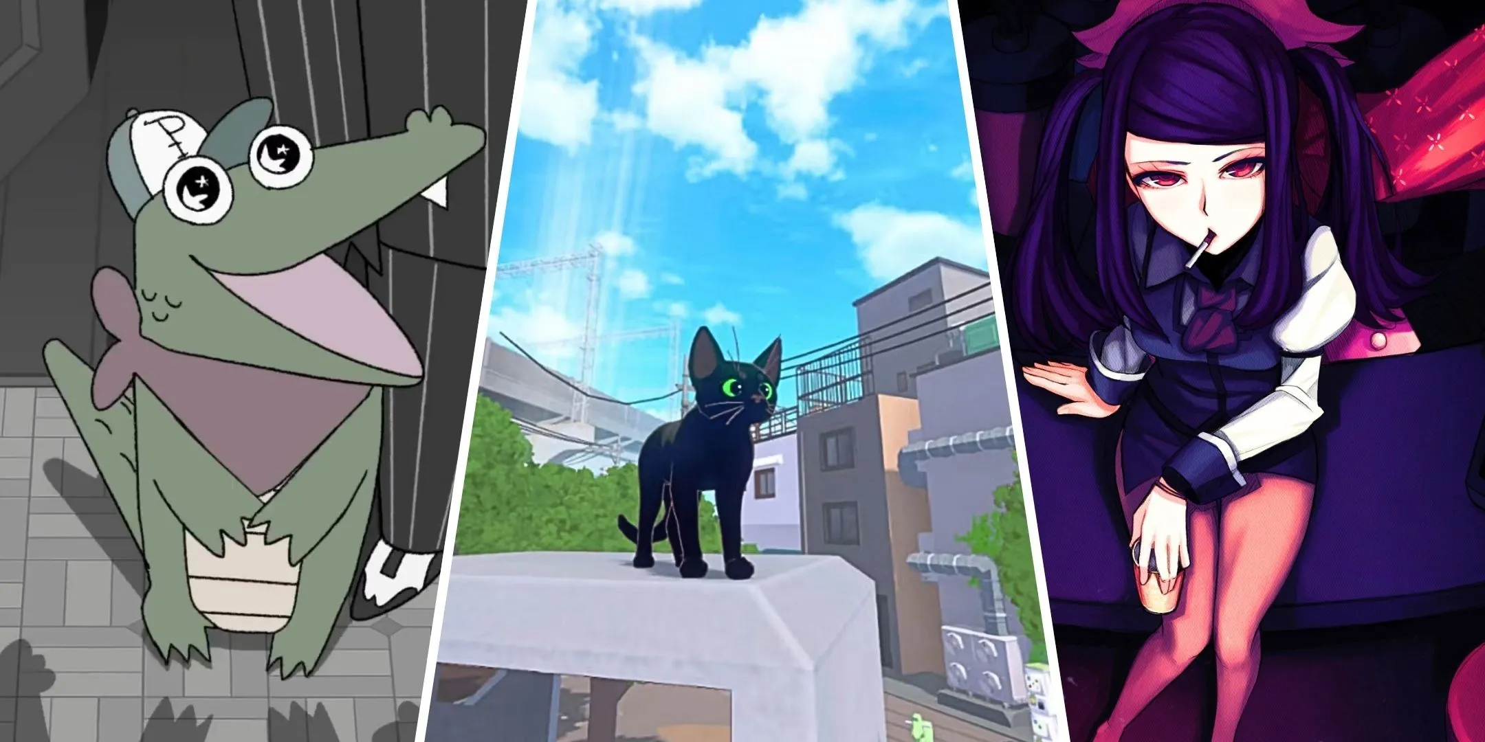 Bối cảnh thành phố lớn trong các game Later Alligator, Little Kitty, Big City và VA-11 Hall-A.