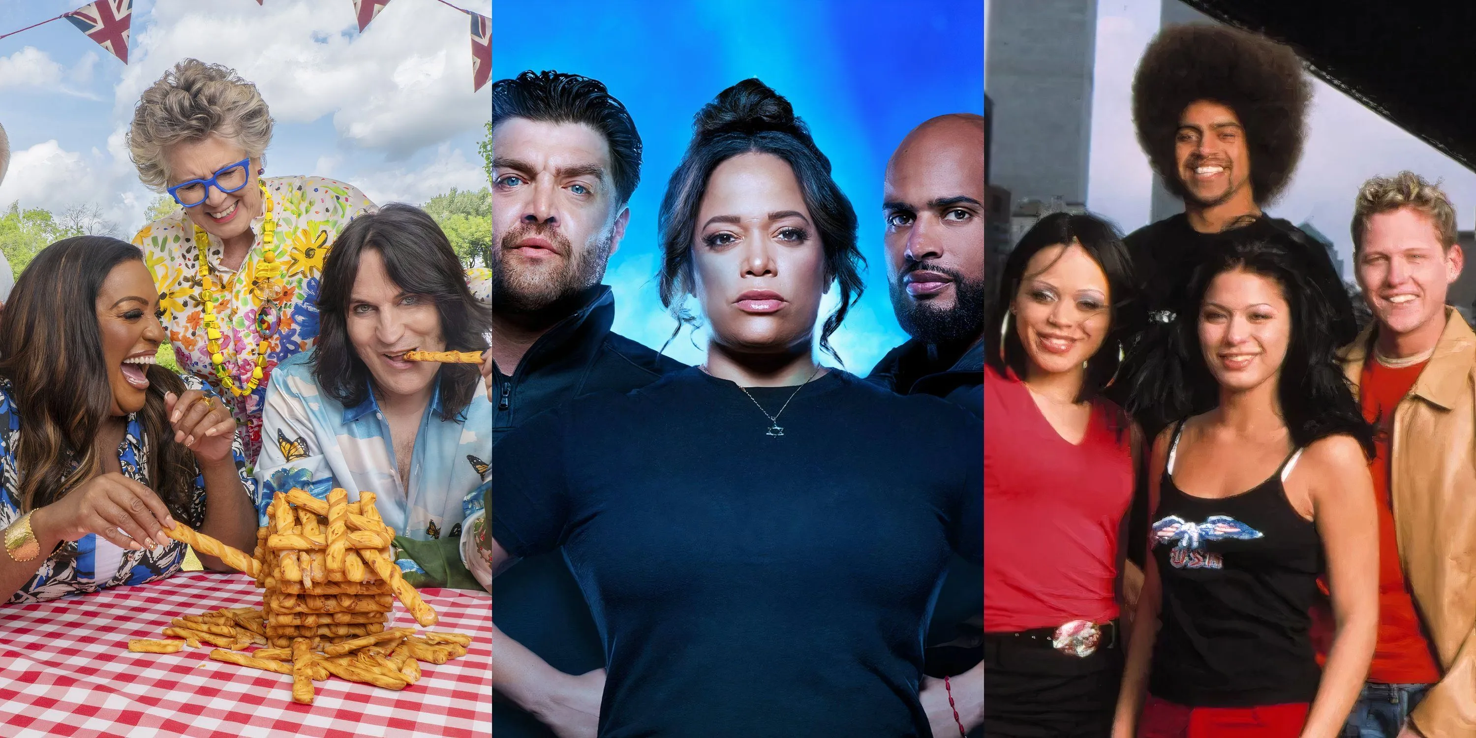 Các giám khảo từ The Great British Baking Show, thí sinh The Challenge và dàn diễn viên The Real World 10, đại diện cho kỷ nguyên truyền hình thực tế nở rộ.
