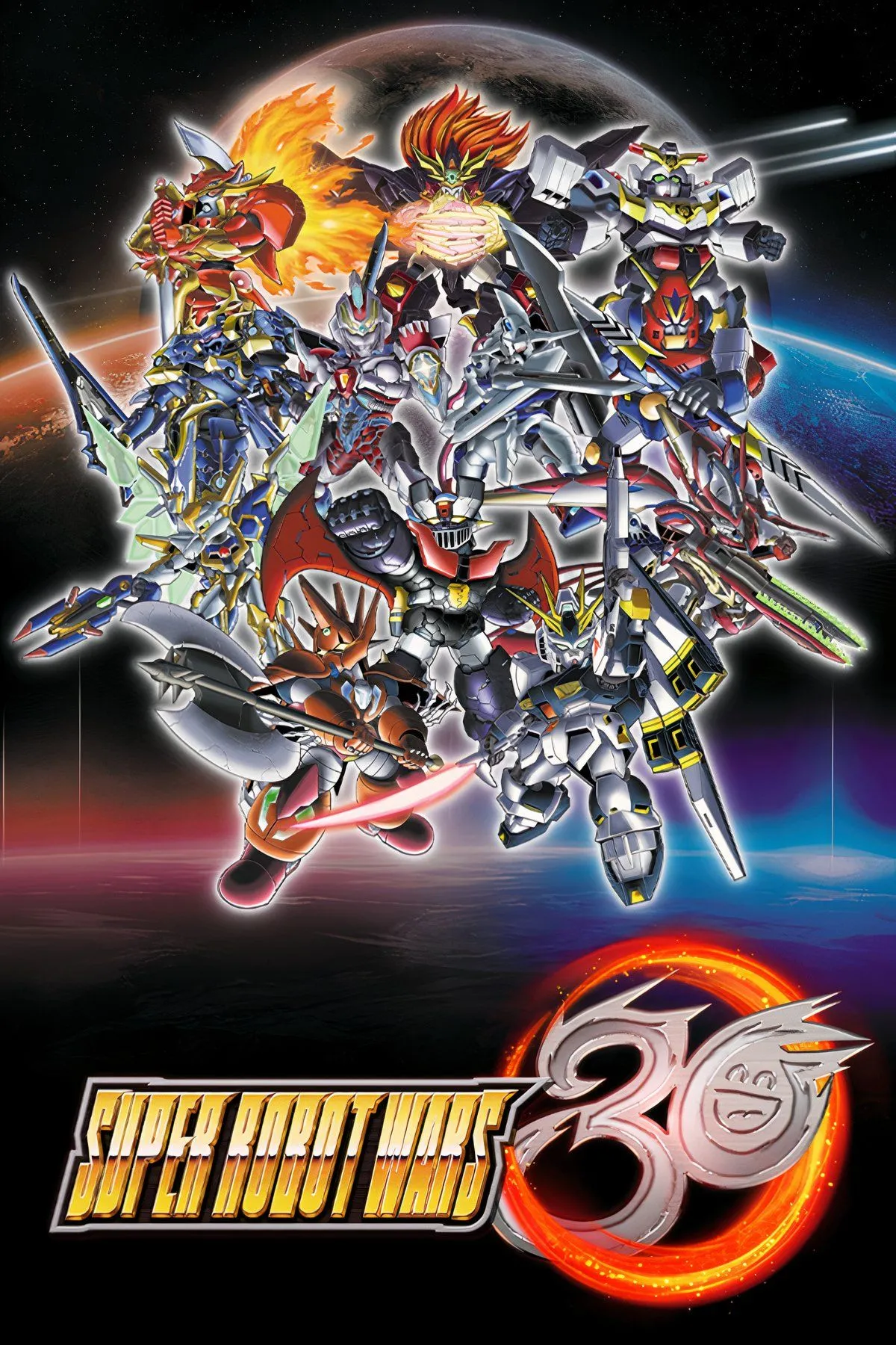 Các siêu robot từ nhiều series anime khác nhau trong Super Robot Wars 30, minh họa các trận chiến chiến thuật hoành tráng và hiệu ứng kỹ năng đặc trưng.