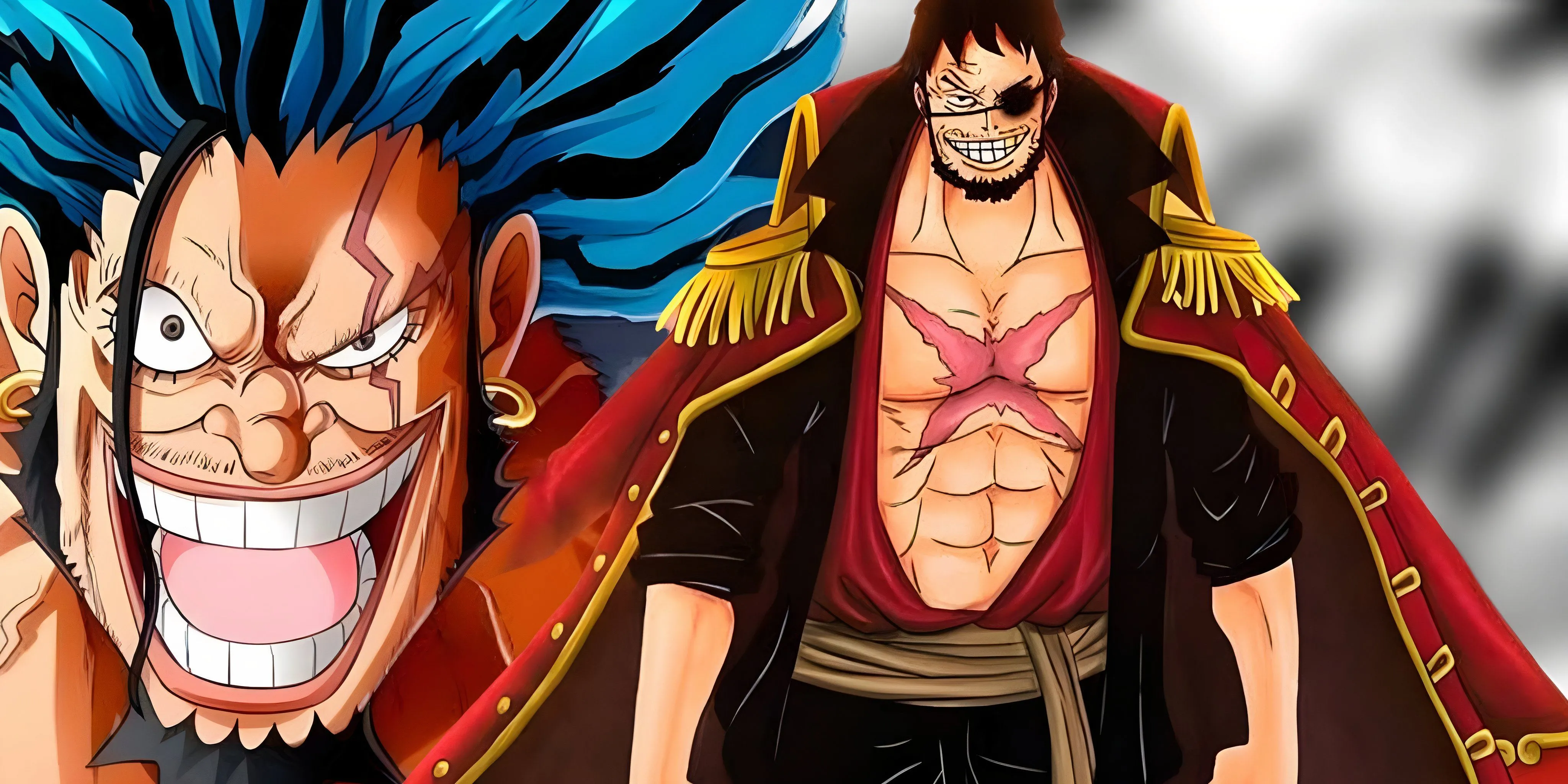 Các thành viên sáng lập băng hải tặc Rocks trong One Piece, huyền thoại của kỷ nguyên cũ.