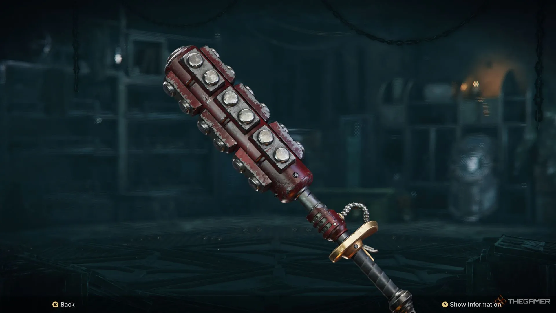 Cận cảnh Arbites Shock Maul, chùy điện ấn tượng của phe Arbites trong Darktide.