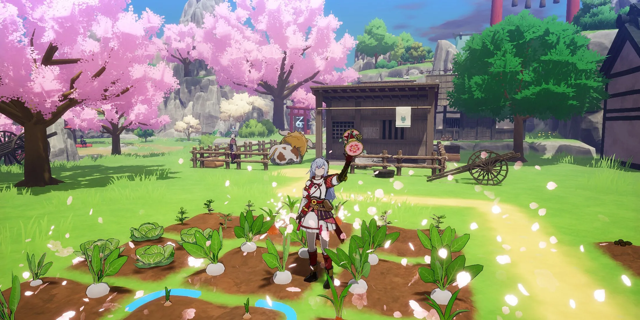 Cận cảnh hoạt động quản lý trang trại trong Rune Factory Guardians of Azuma