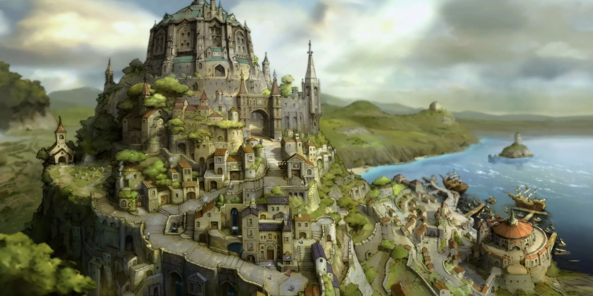 Cảnh quan môi trường tuyệt đẹp được nâng cấp đồ họa trong Bravely Default Remaster