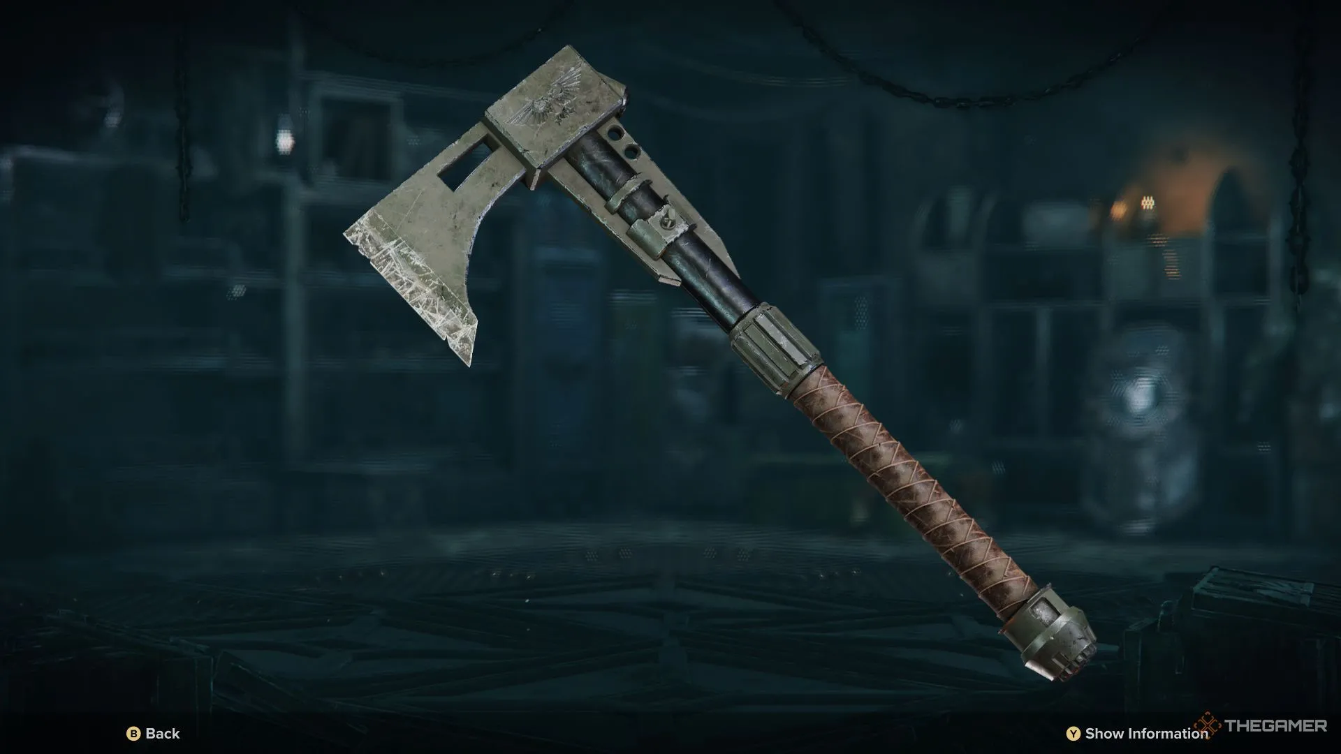 Combat Axe, rìu chiến tốc độ cao của lớp Arbites trong Darktide.