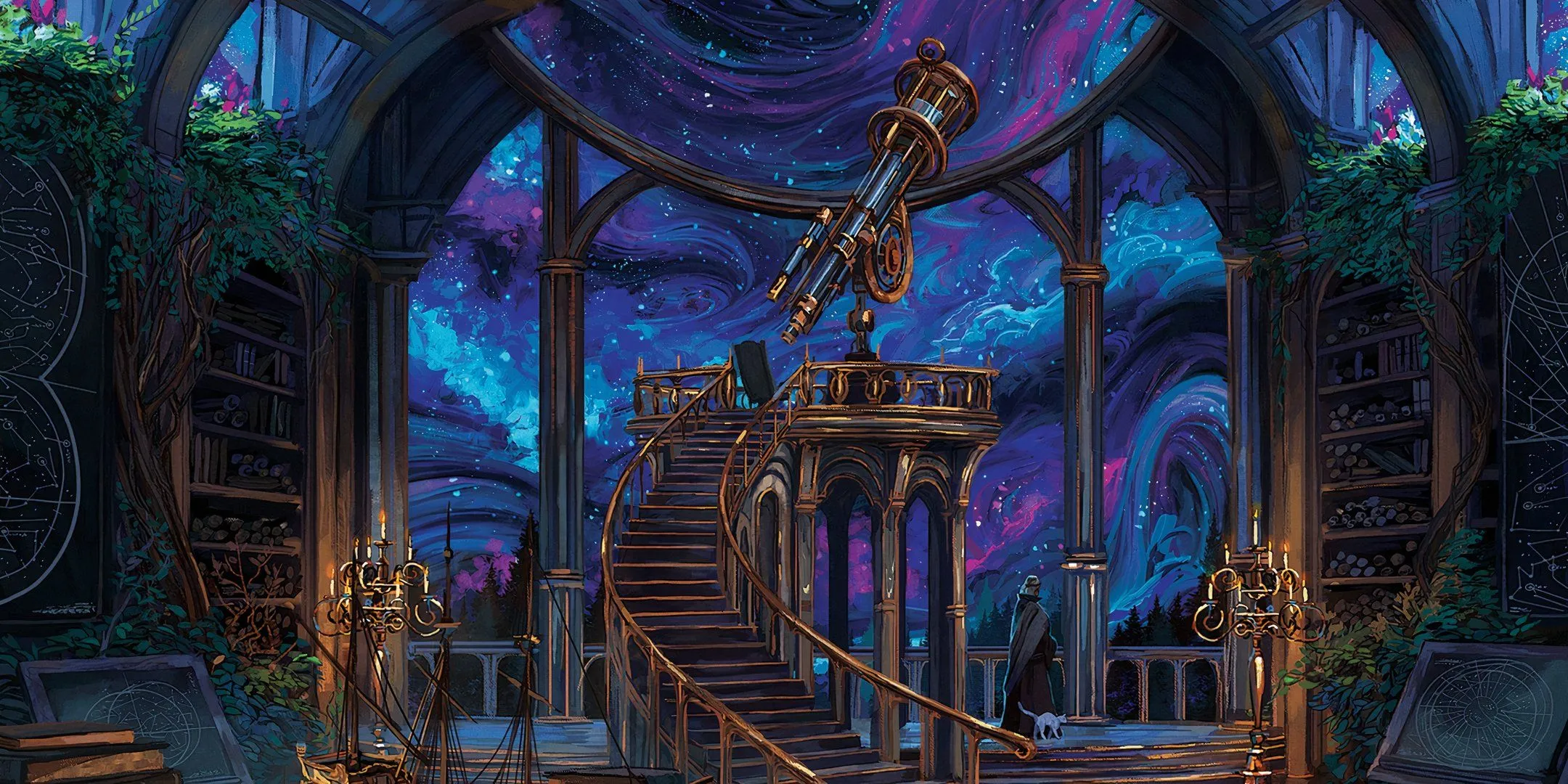 Đài thiên văn Astral Observatory trong bối cảnh Spelljammer của Dungeons &amp; Dragons, minh họa thế giới game phức tạp.
