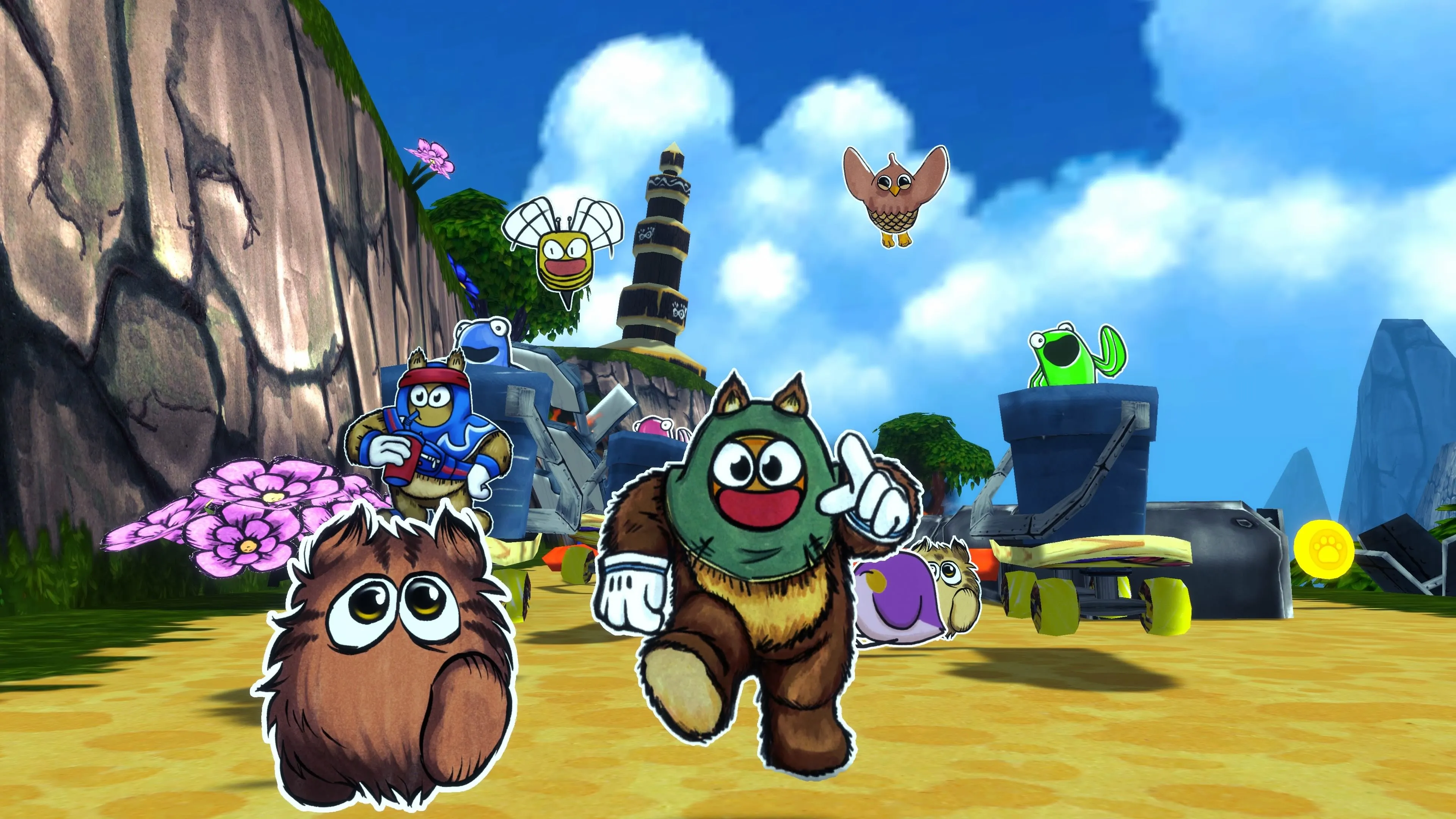 Dàn nhân vật trong Ruffy And The Riverside, bao gồm cả Ruffy và Pip