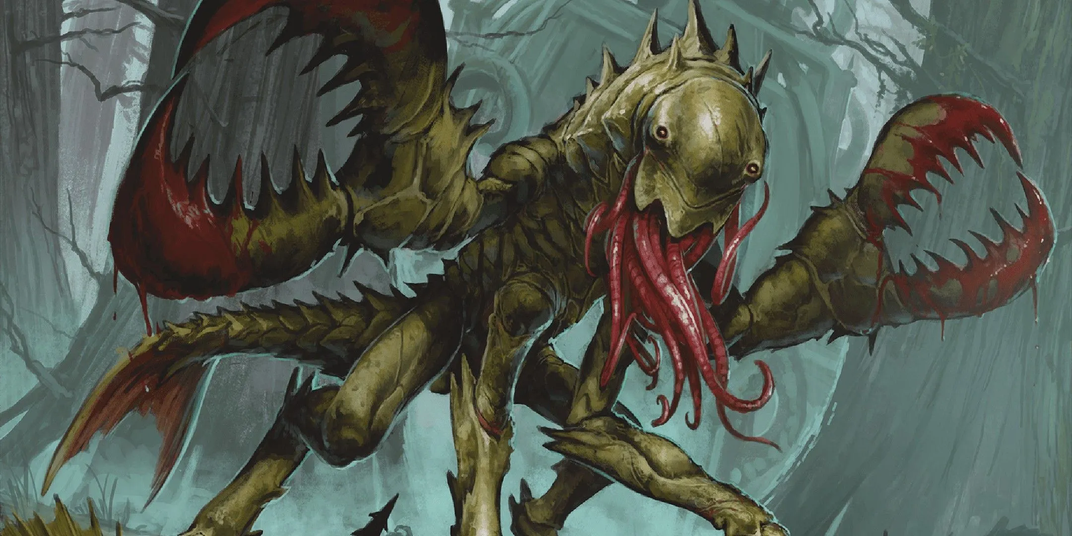 Dungeons &amp; Dragons image showing a chuul by Ben Wootten