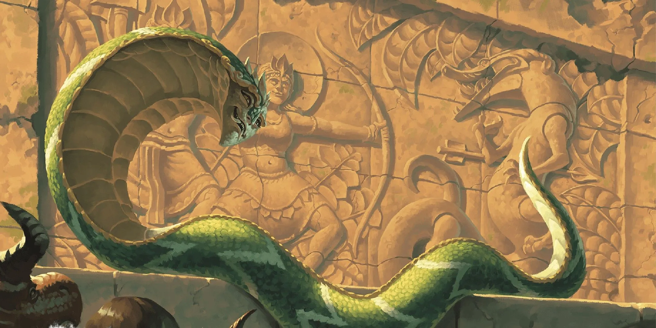 Dungeons &amp; Dragons image showing a Guardian Naga by Alejandro Pacheco