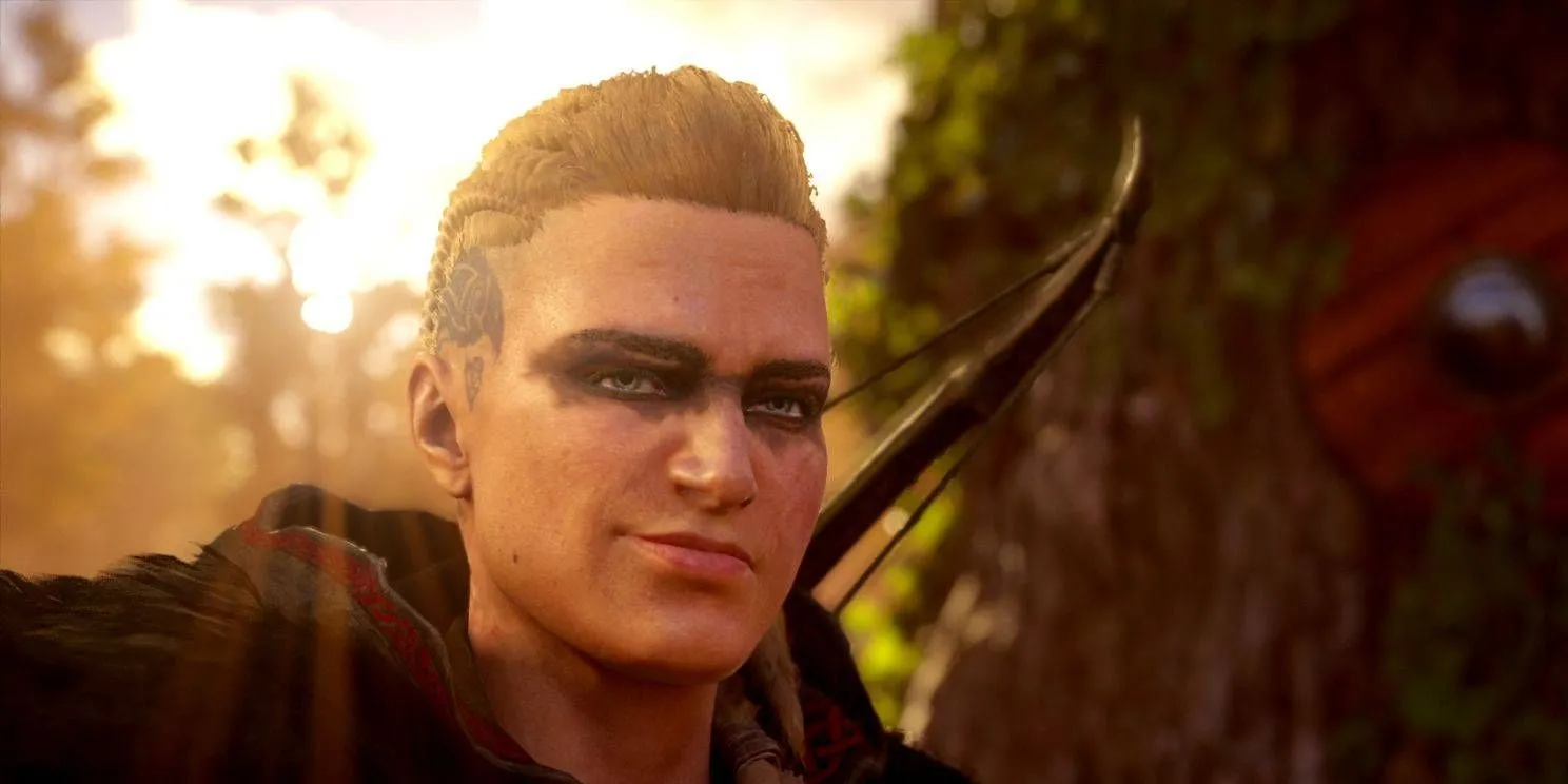 Eivor nữ mỉm cười trong Assassin's Creed Valhalla