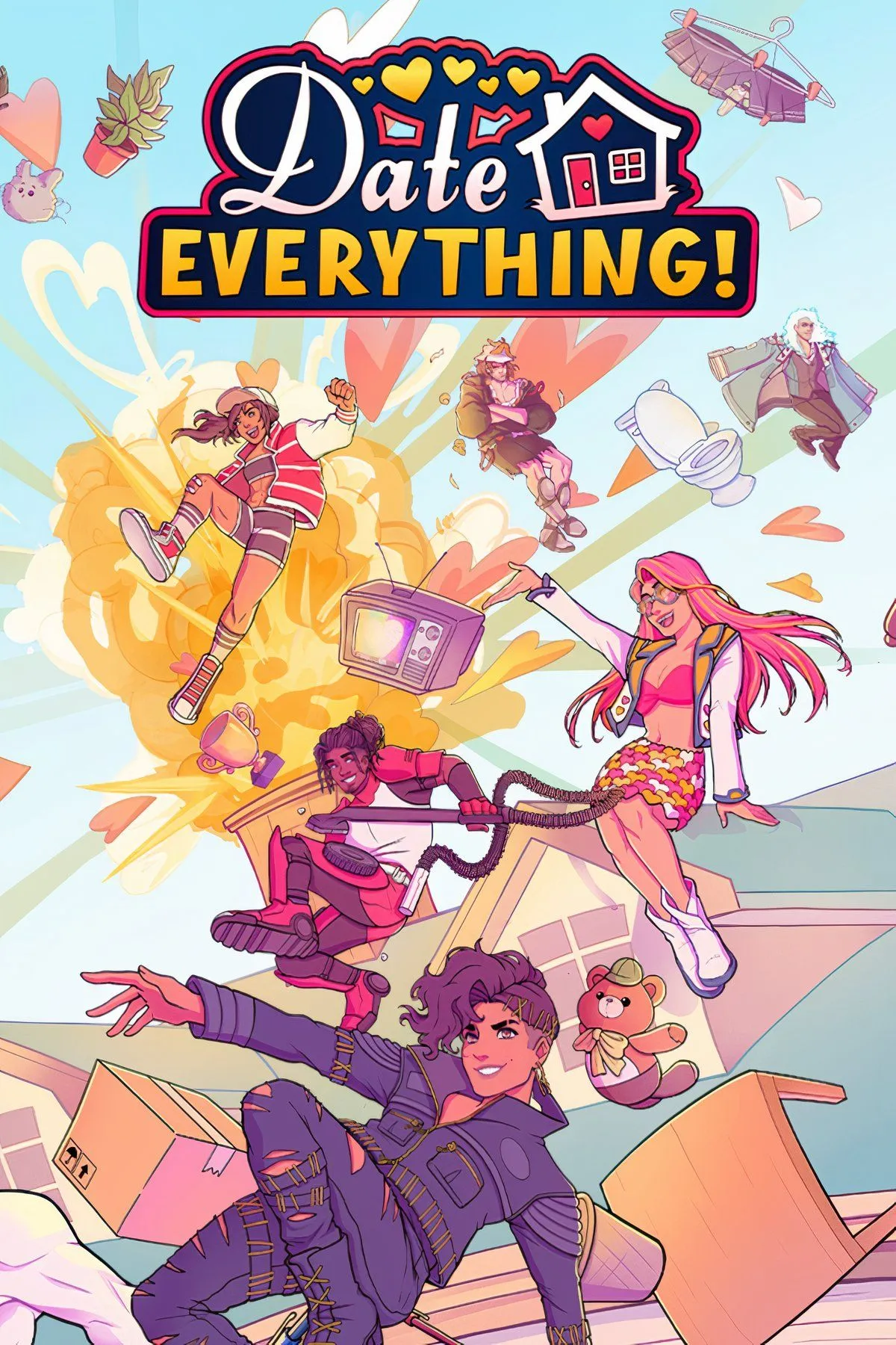 Giao diện người chơi trong game Date Everything, nơi bạn có thể hẹn hò với mọi thứ trong nhà