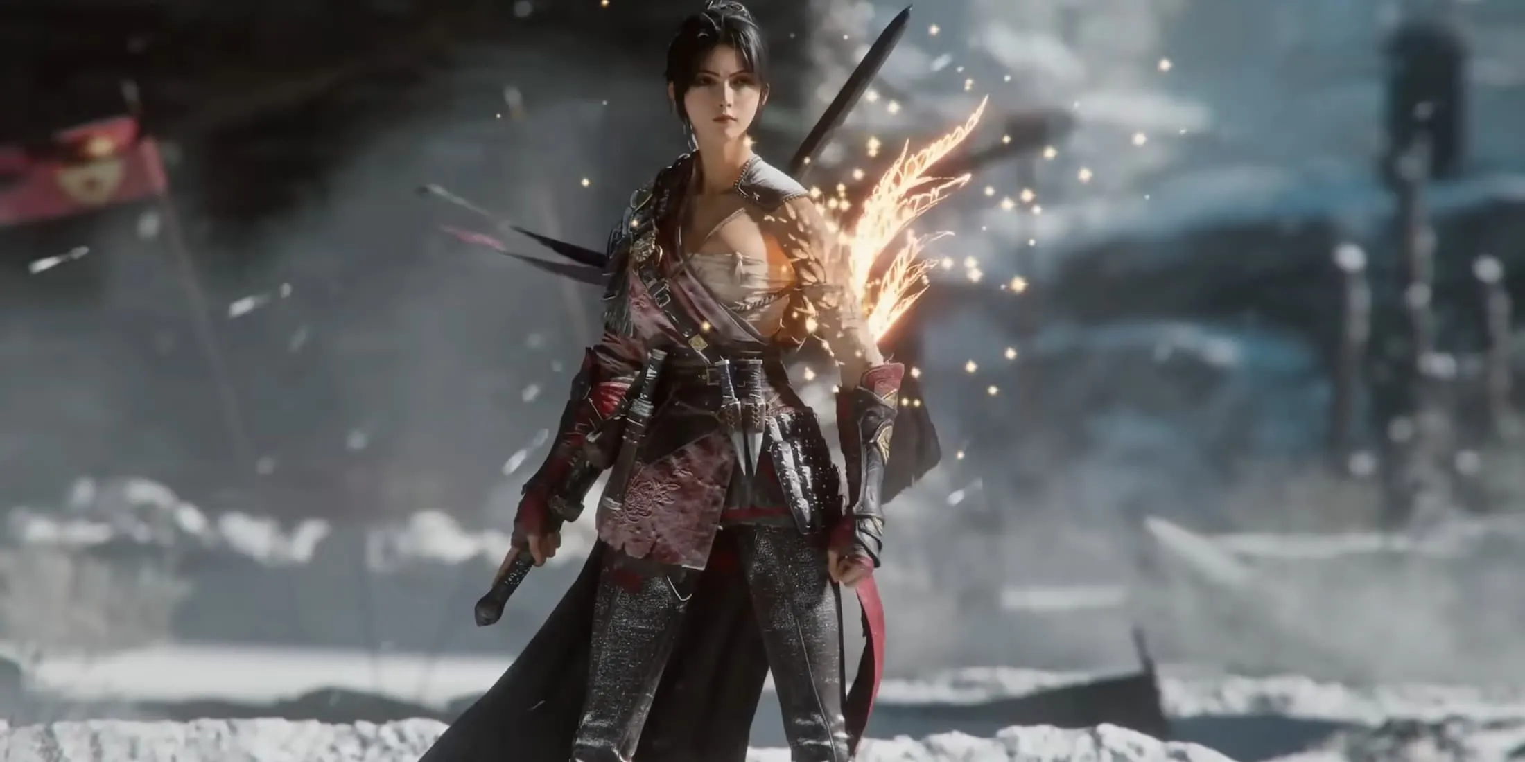 Hình ảnh chính thức giới thiệu vũ khí có lông vũ trong Wuchang Fallen Feathers, minh họa phong cách đồ họa của Unreal Engine 5
