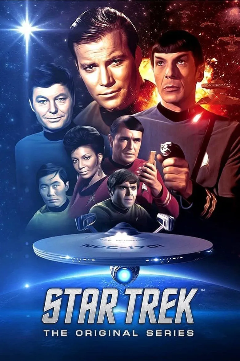 Hình ảnh đại diện cho series Star Trek: The Original Series, nền tảng cho sự phát triển của các vũ trụ song song và các kịch bản đa chiều trong khoa học viễn tưởng.