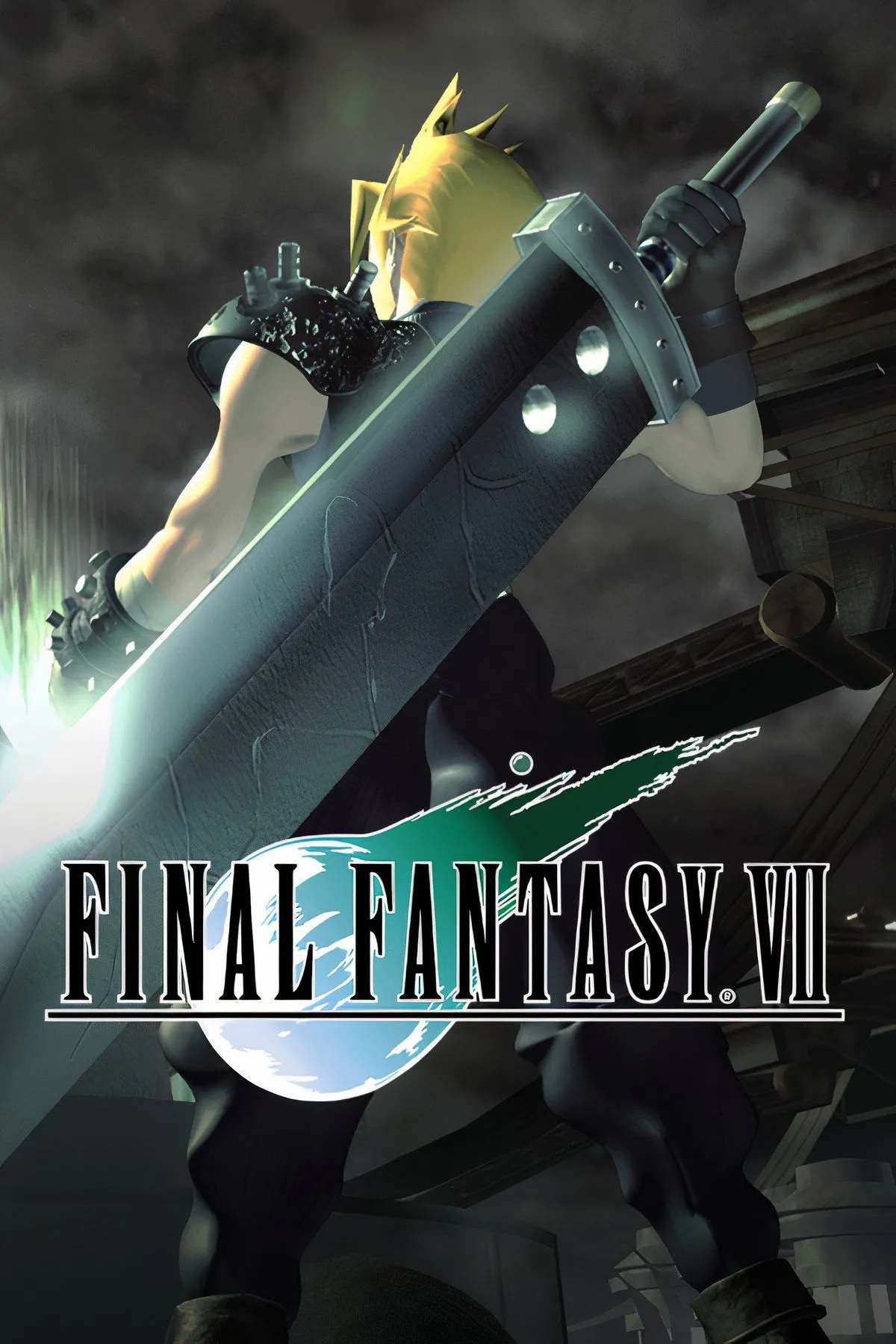 Hình ảnh Midgar trong Final Fantasy VII, thể hiện kiến trúc cyberpunk và đèn neon đặc trưng của thành phố.