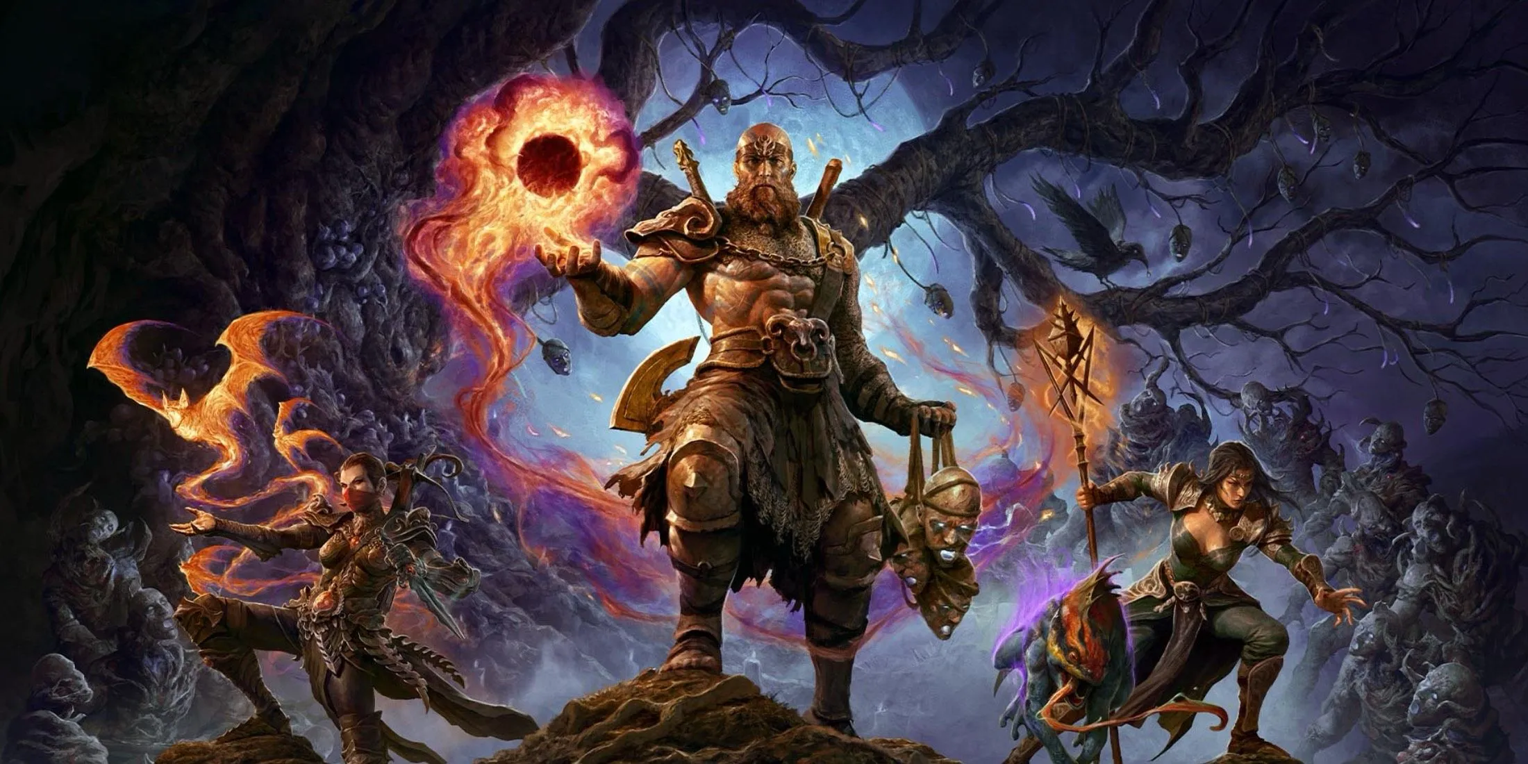 Hình ảnh minh họa bối cảnh Diablo 4 với hình ảnh người chơi đối mặt với những thách thức mới của Lực Lượng Địa Ngục.