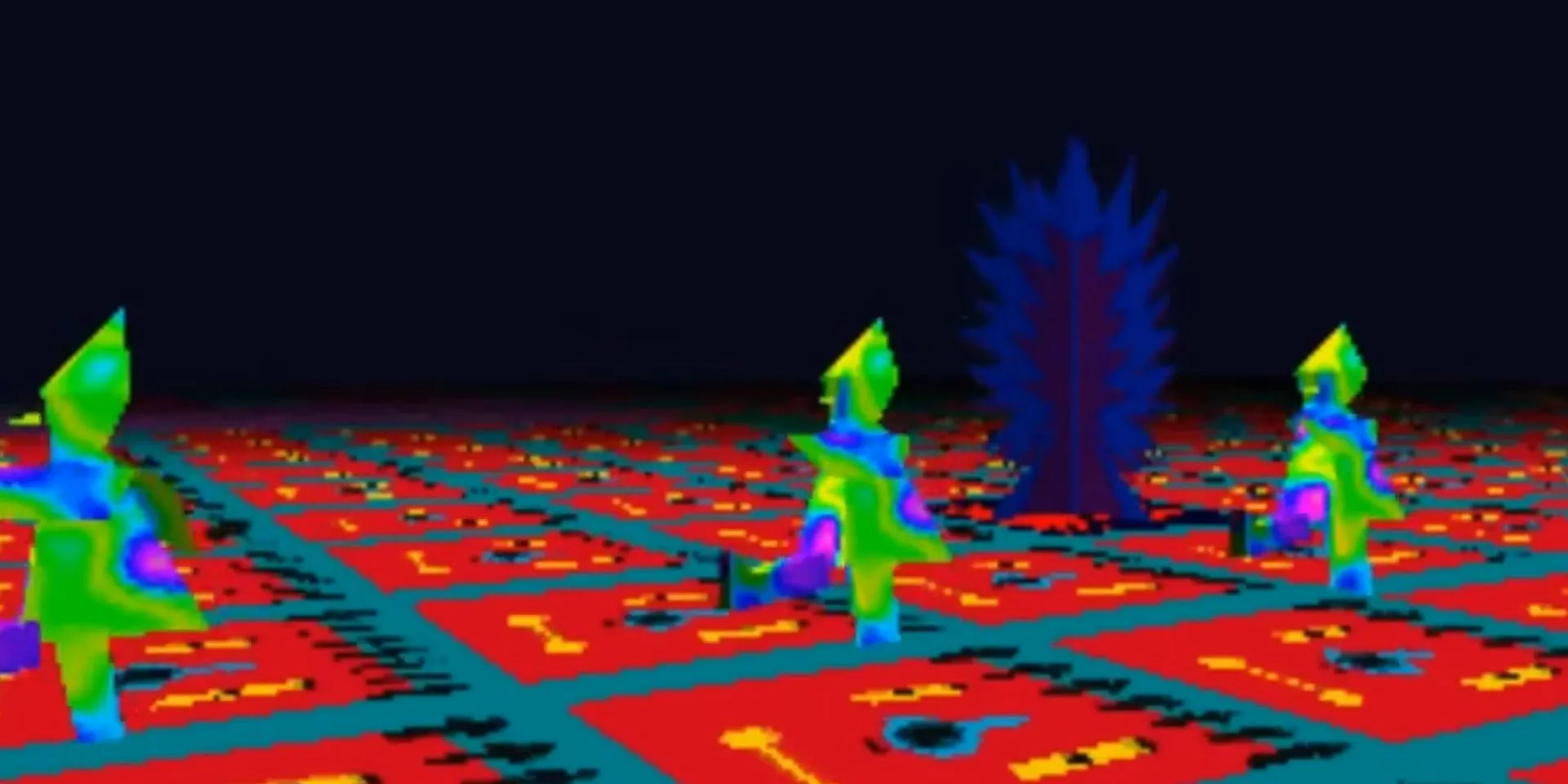 Hình ảnh những nhân vật diễu hành trong LSD Dream Emulator