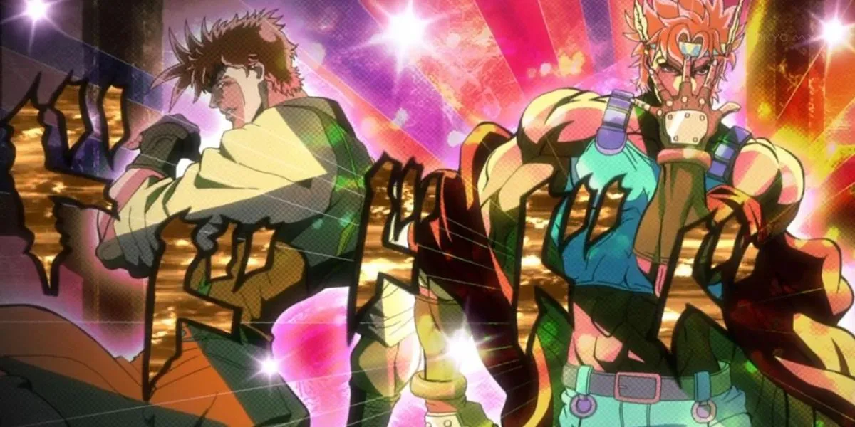 Jonathan Joestar và Caesar Zeppeli, đại diện cho phong cách nghệ thuật độc đáo của JoJo's Bizarre Adventure.